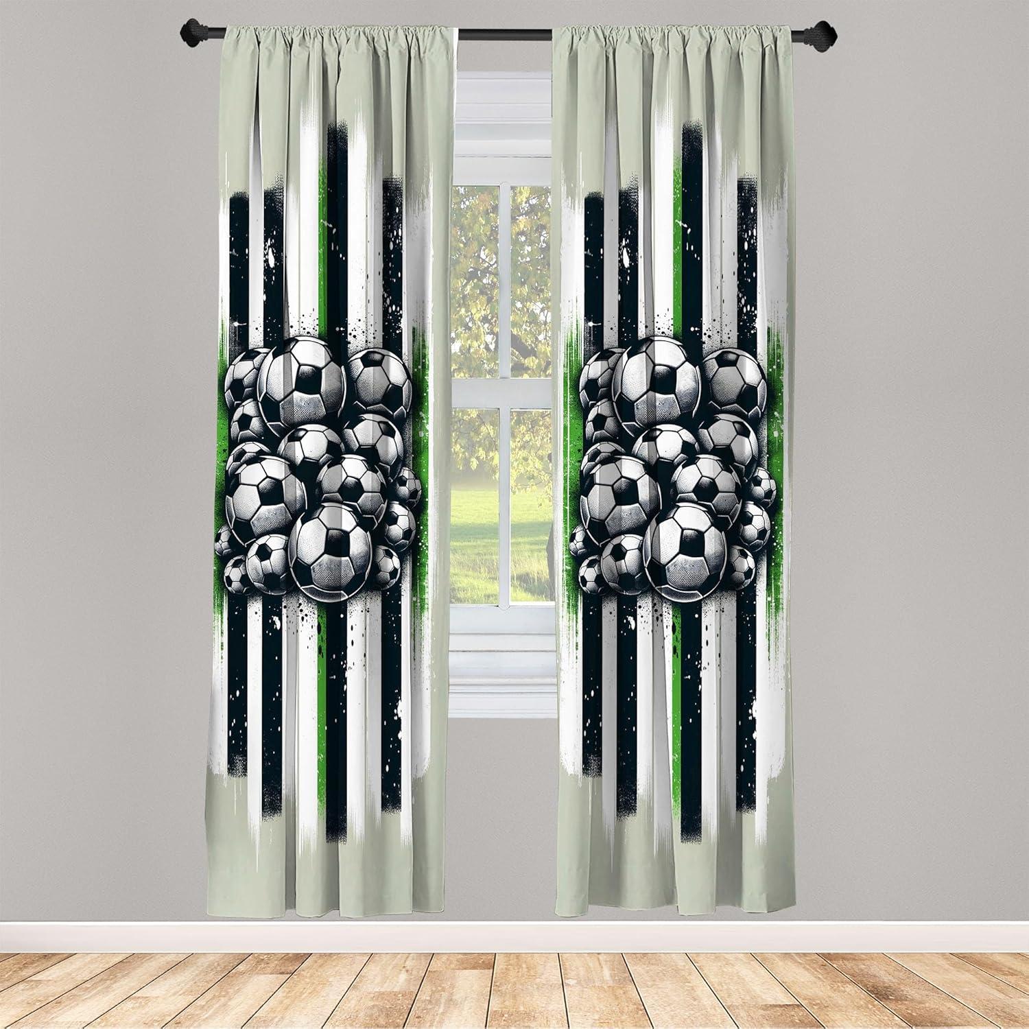 Microfiber Semi Sheer Curtain Pair