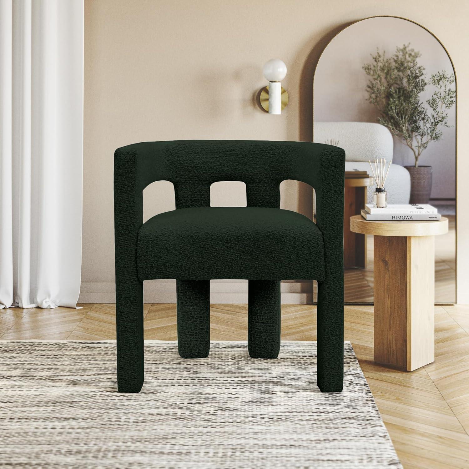 Meridian Furniture Athena Green Boucle Fabric Accent/Dining Chair