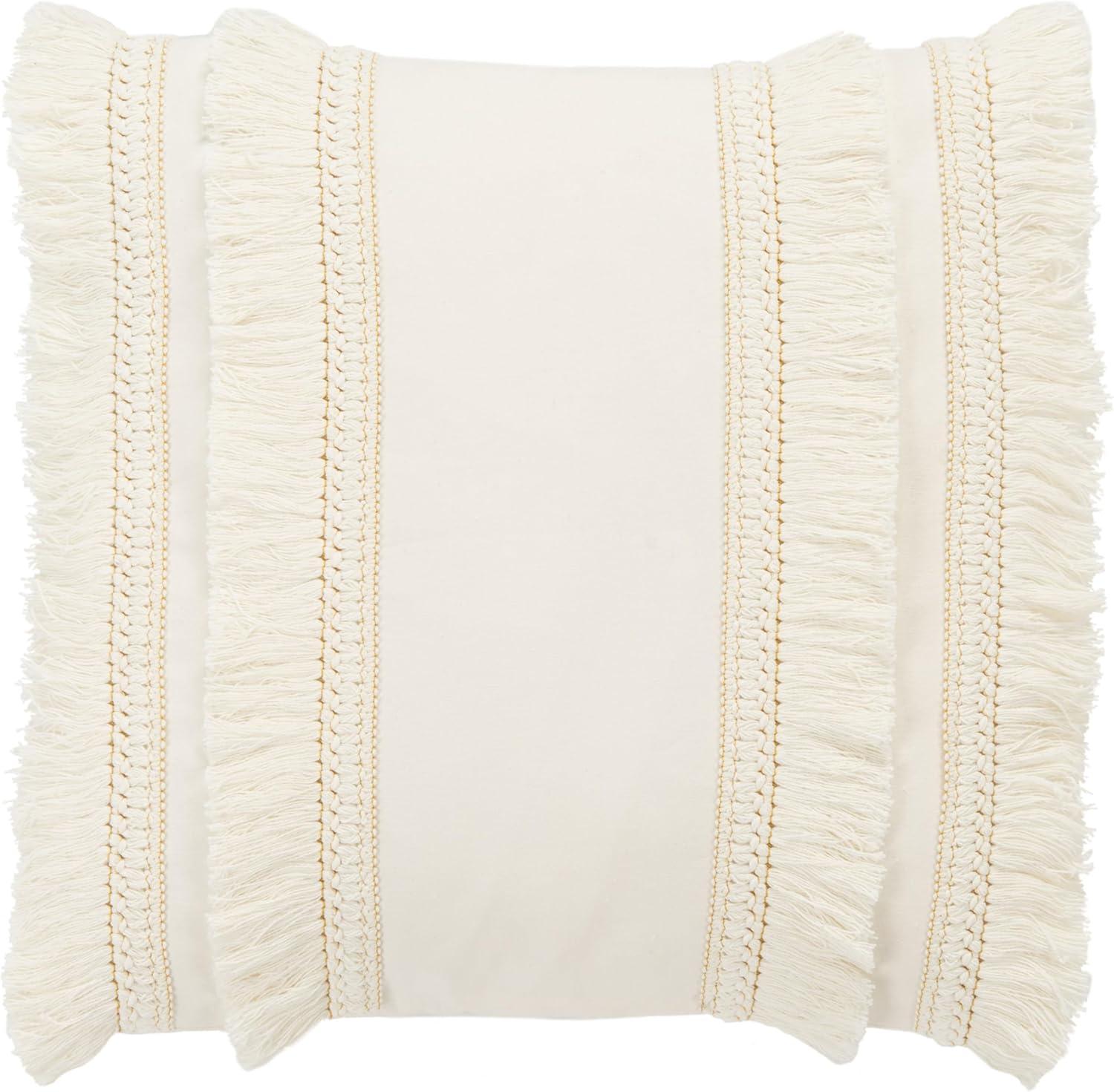 Hooda Fringed Cotton Throw Pillow