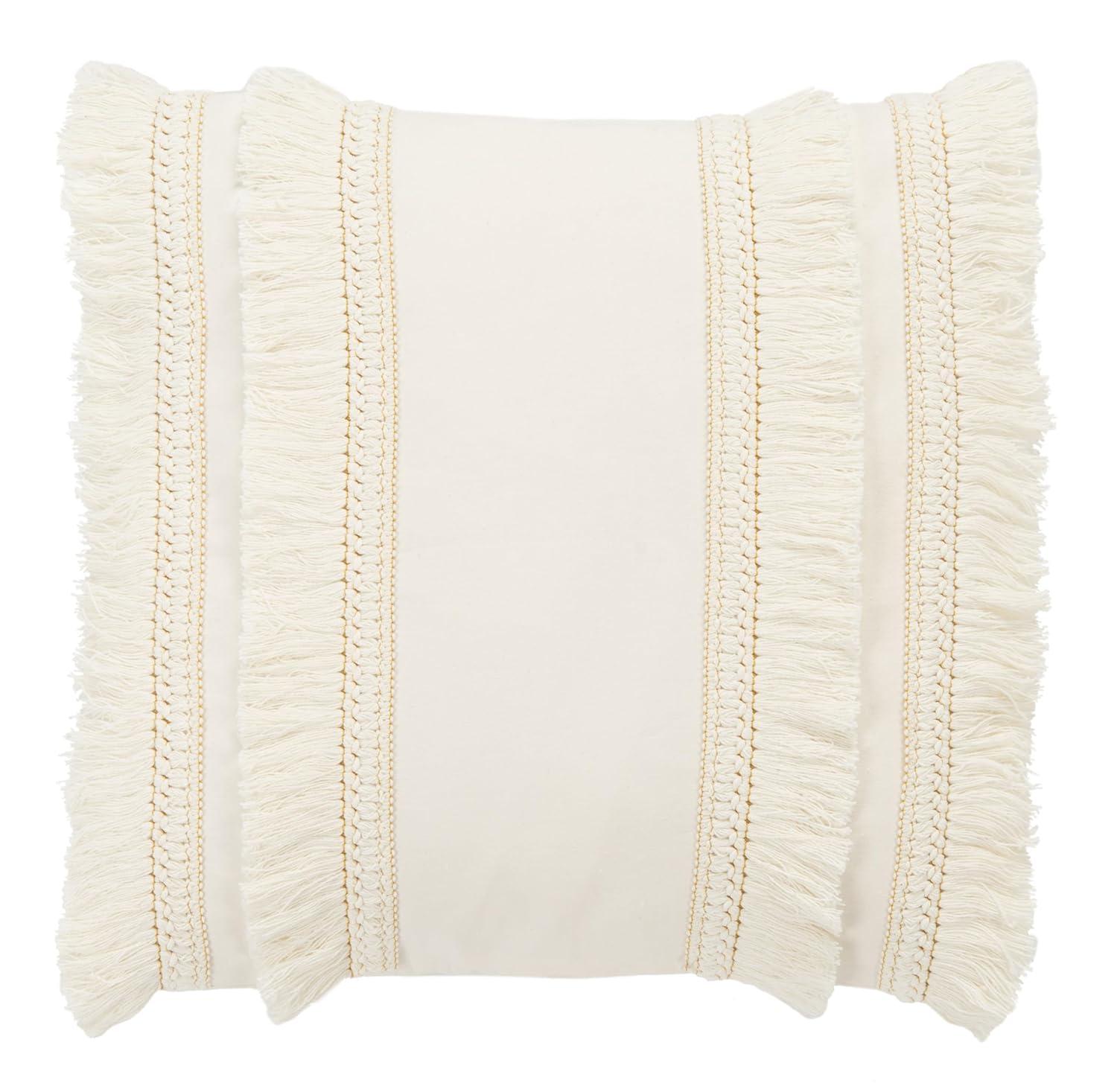 Hooda Fringed Cotton Throw Pillow