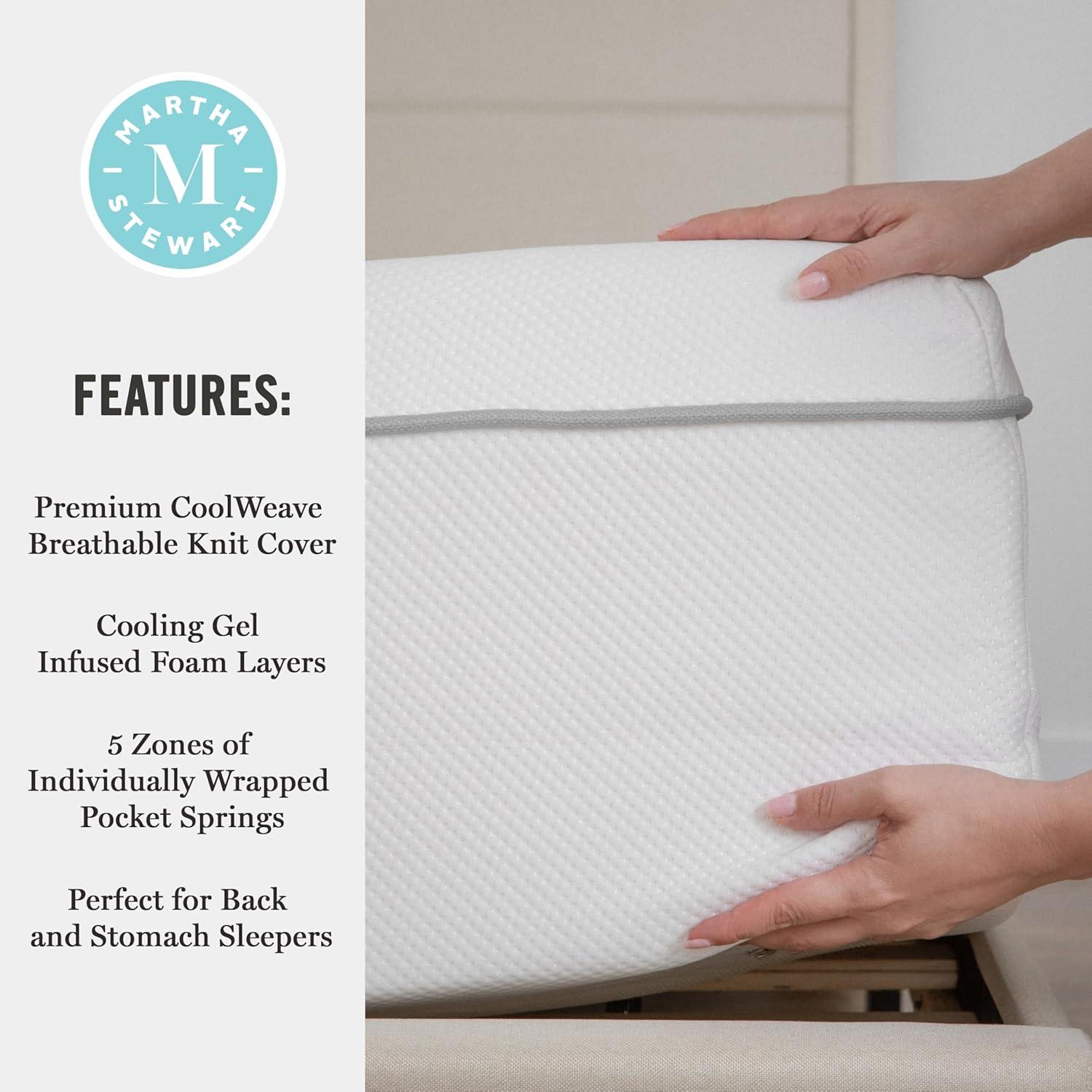 Martha Stewart SleepComplete Firm Support Pocket Spring And Foam Hybrid Cooling Mattress