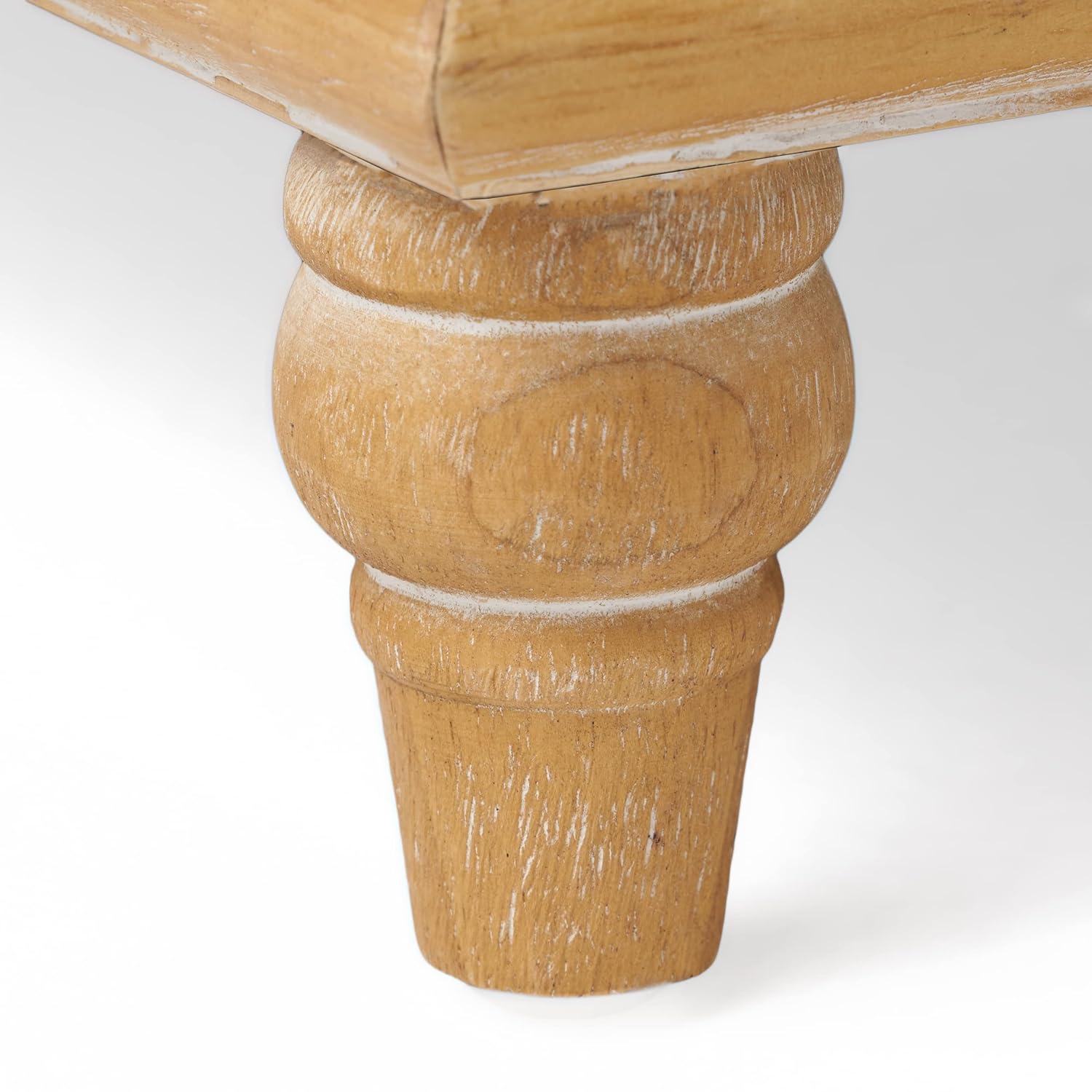 Christopher Knight Home Abilene Storage Ottoman - Beige: Linen Upholstered, Wood Frame, Rectangular Shape, 250lbs Capacity
