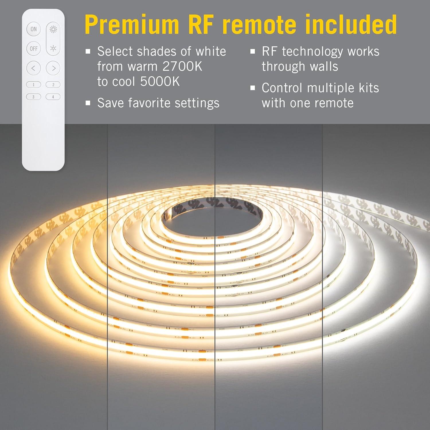 Armacost 16 ft White LED Tape Light Kit with Remote