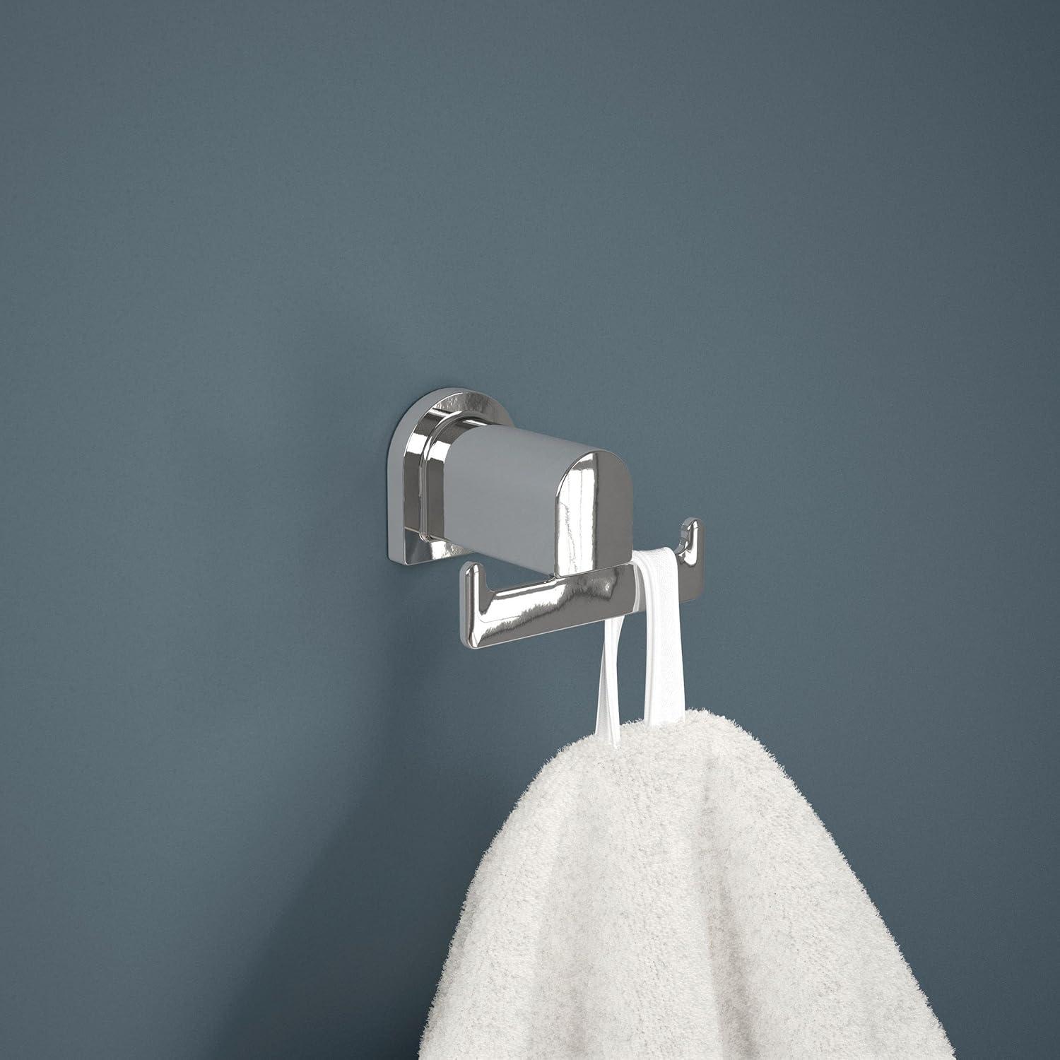 Polished Chrome Modern Double Towel Hook