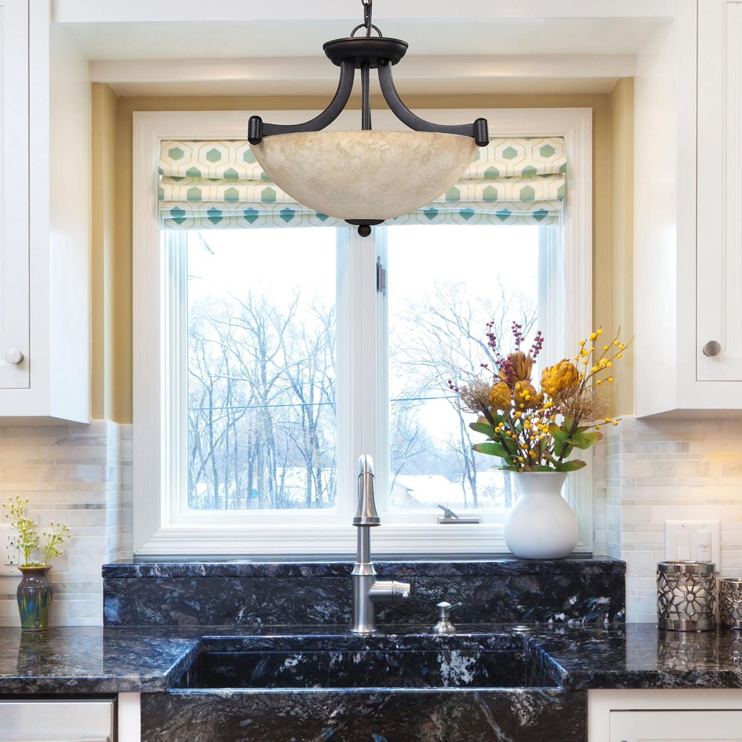 Canarm ICH375A03RA14 3 Light Warren Dual Large Pendant Light Fixture