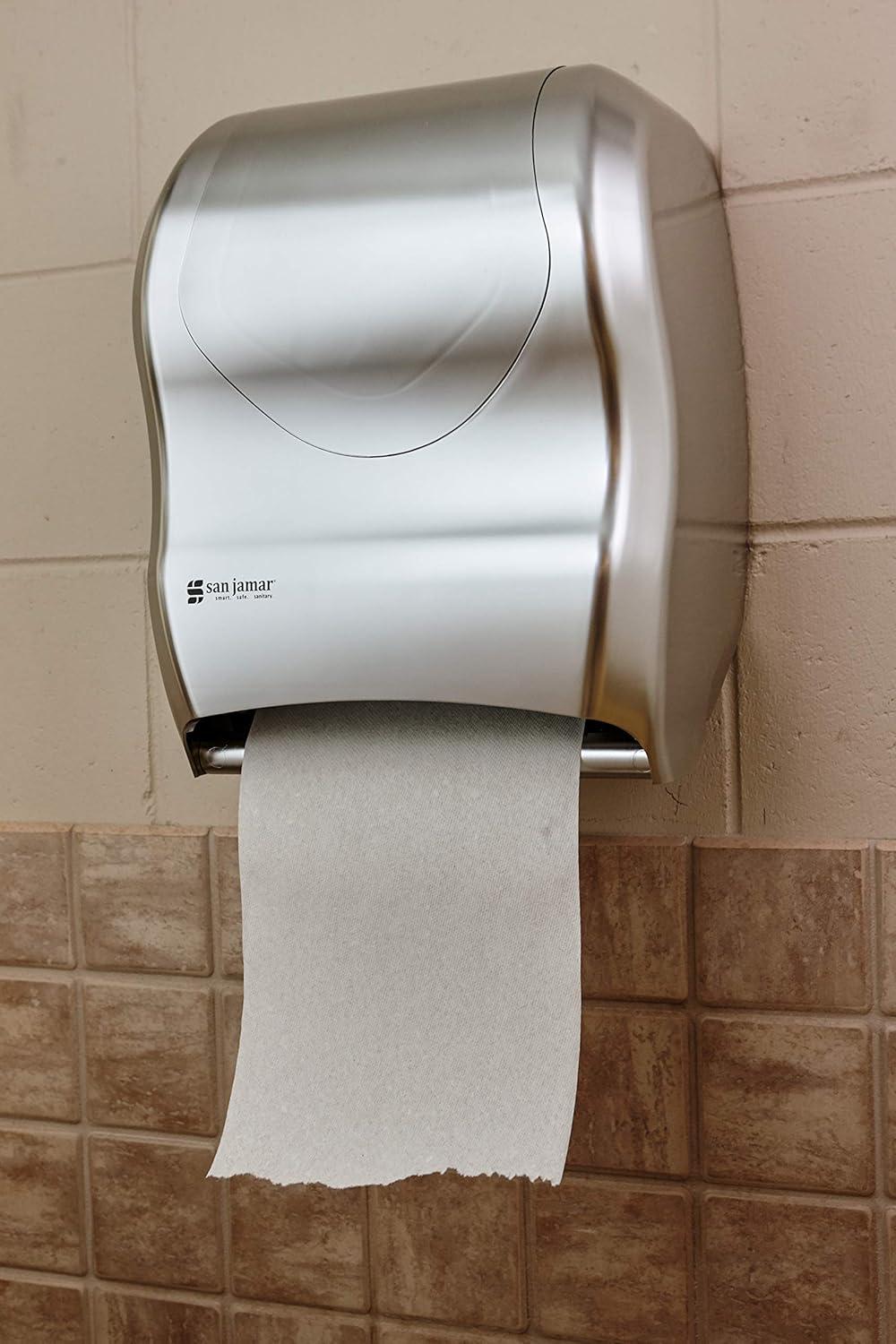 San Jamar Tear-N-Dry Touchless Roll Towel Dispenser, 16.75 x 10 x 12.5, Silver