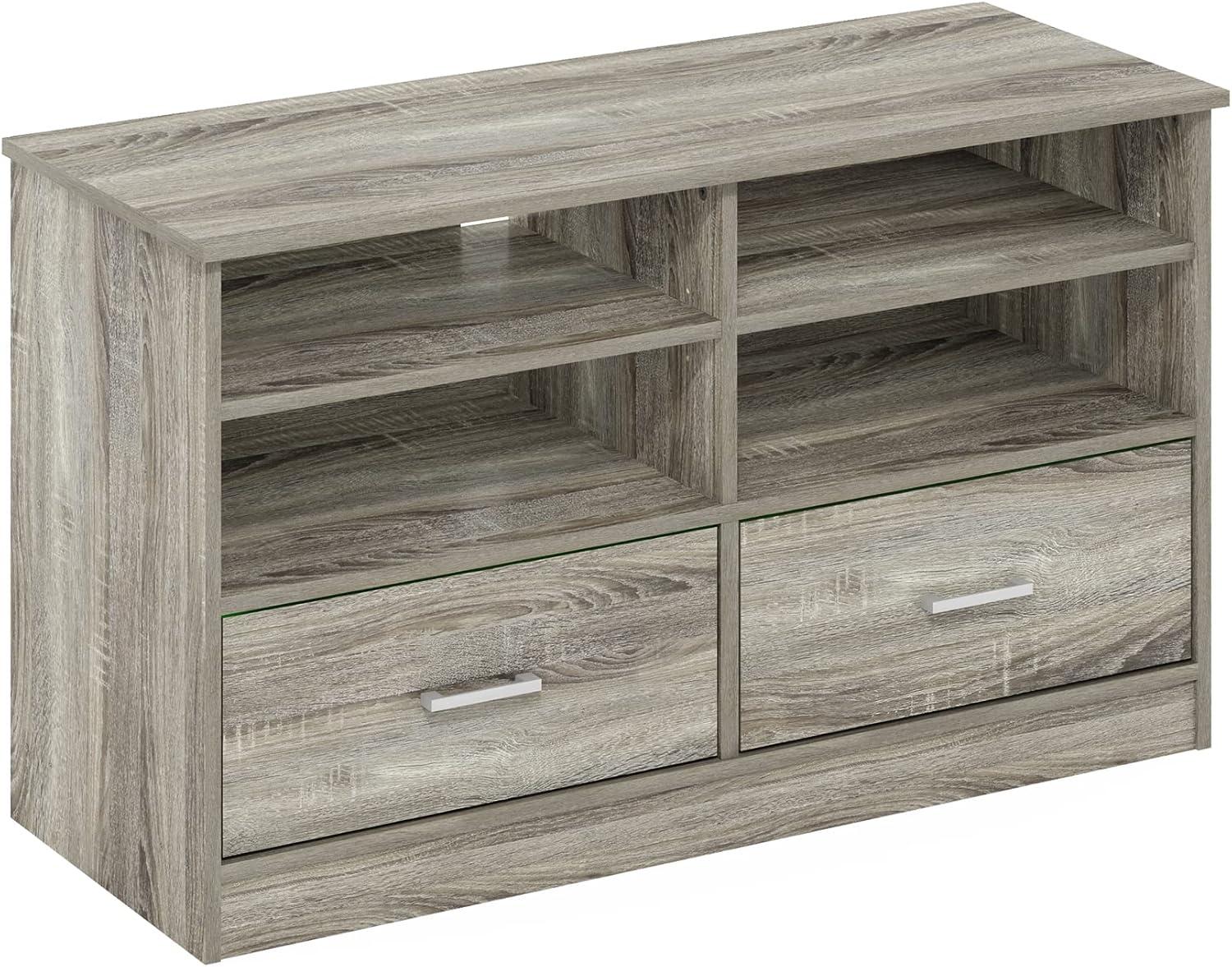 Furinno Jensen TV Stand with Drawer, French Oak