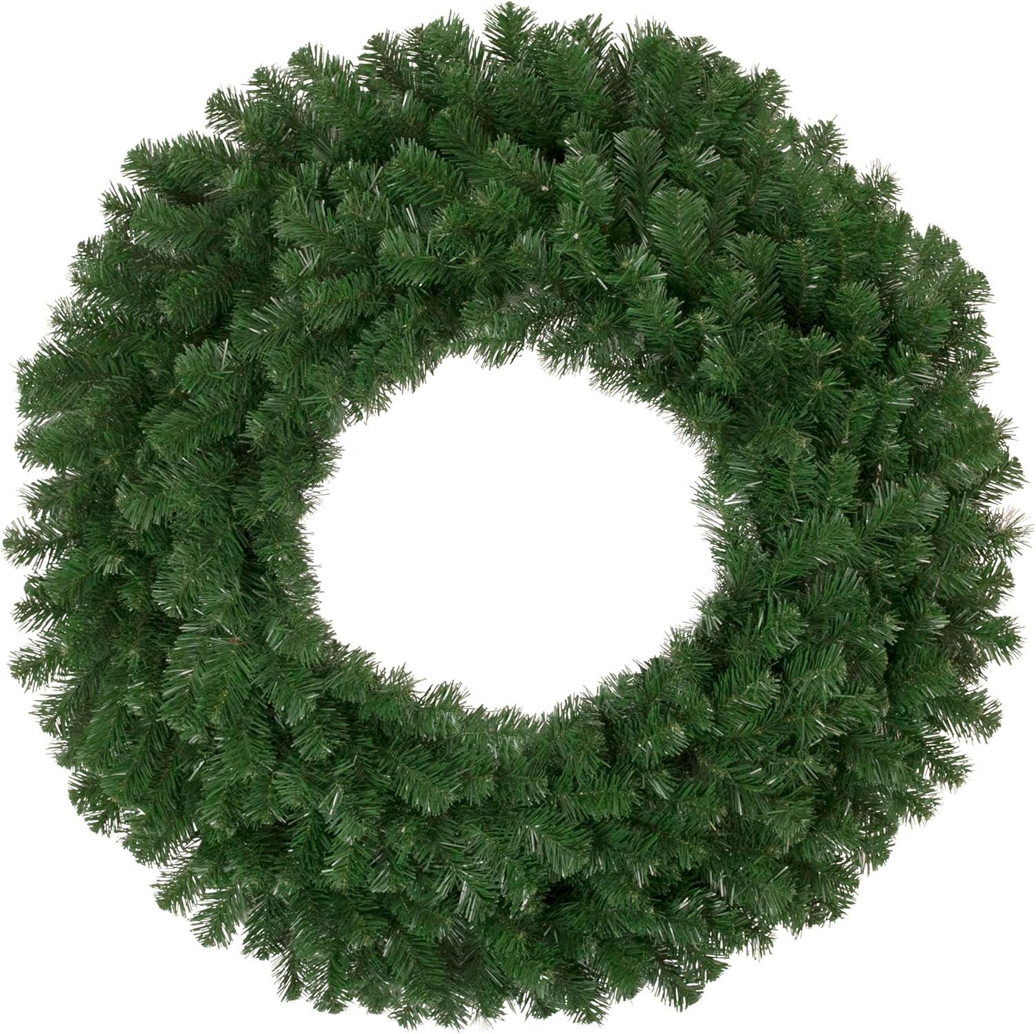 Northlight 36" Canadian Pine Artificial Christmas Wreath - Green Unlit