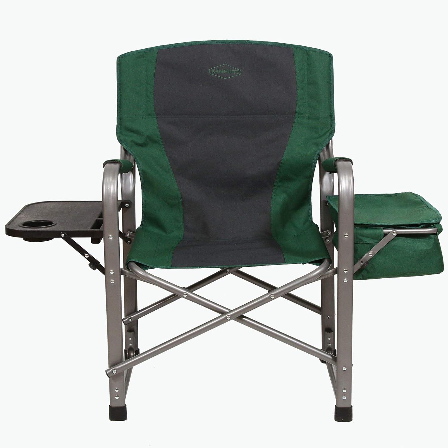 Kamp-Rite Portable Director's Chair w/Cooler, Cup Holder, & Side Table