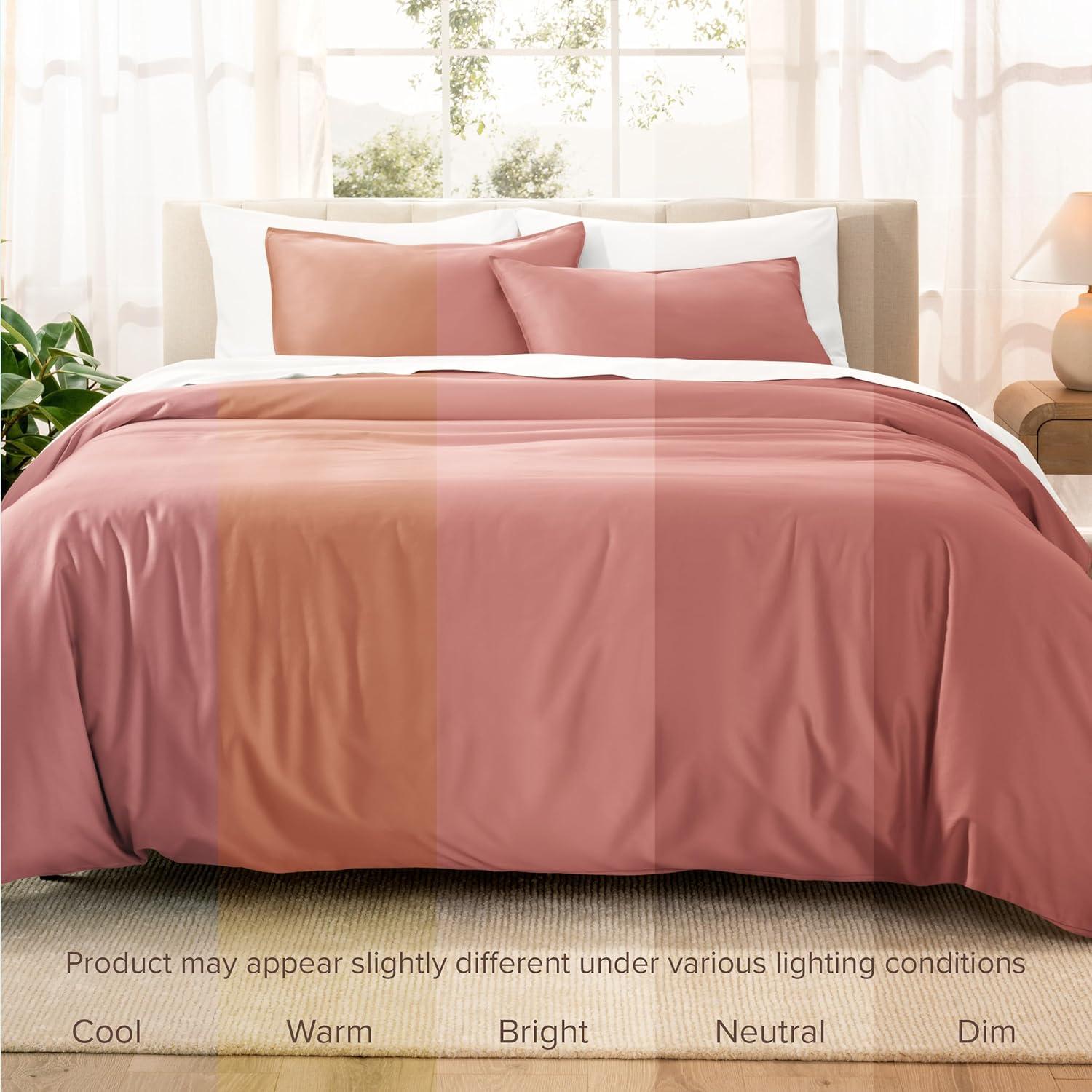 Bare Home 400 Thread Count Organic Cotton Sateen Duvet Cover Set