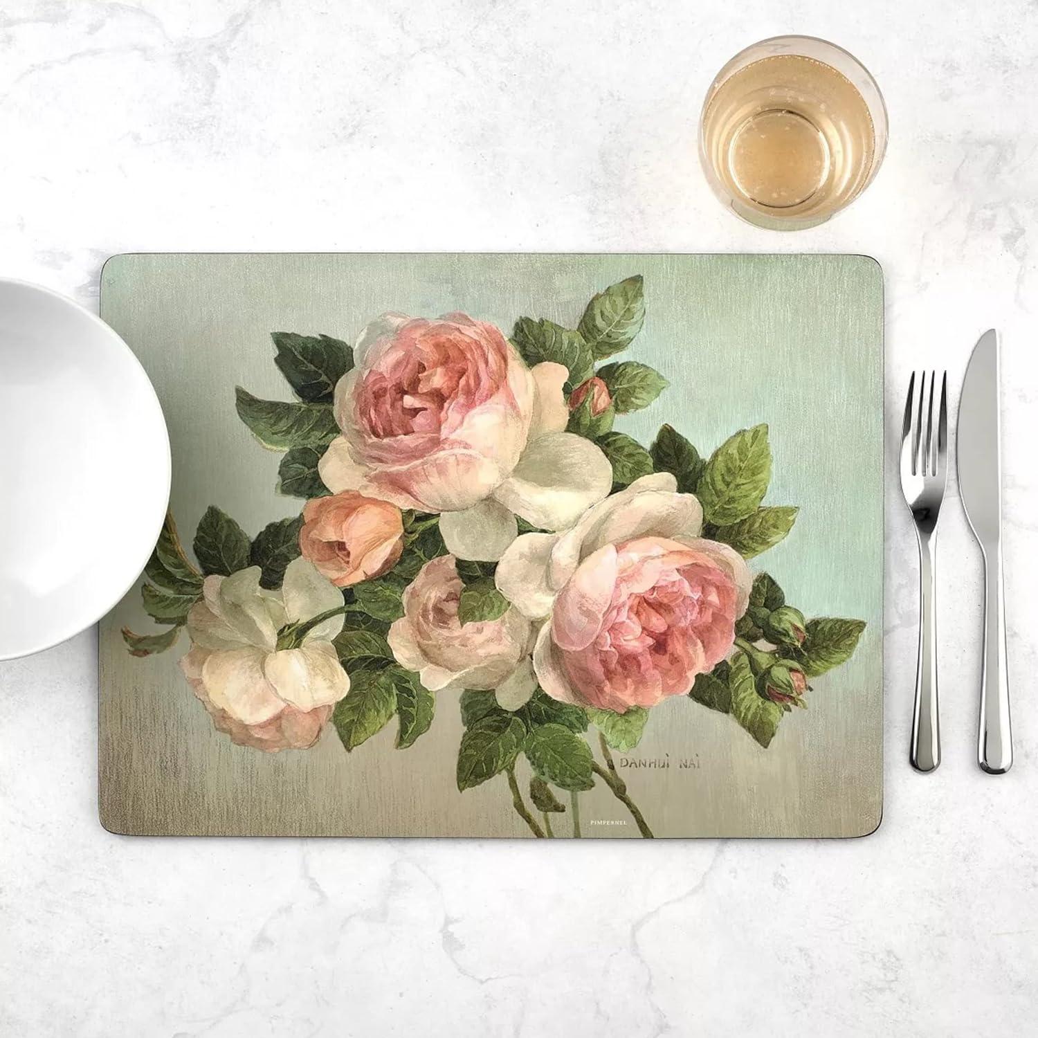 Pimpernel Antique Roses Placemats 15.7 X 11.7" (Set of 4)