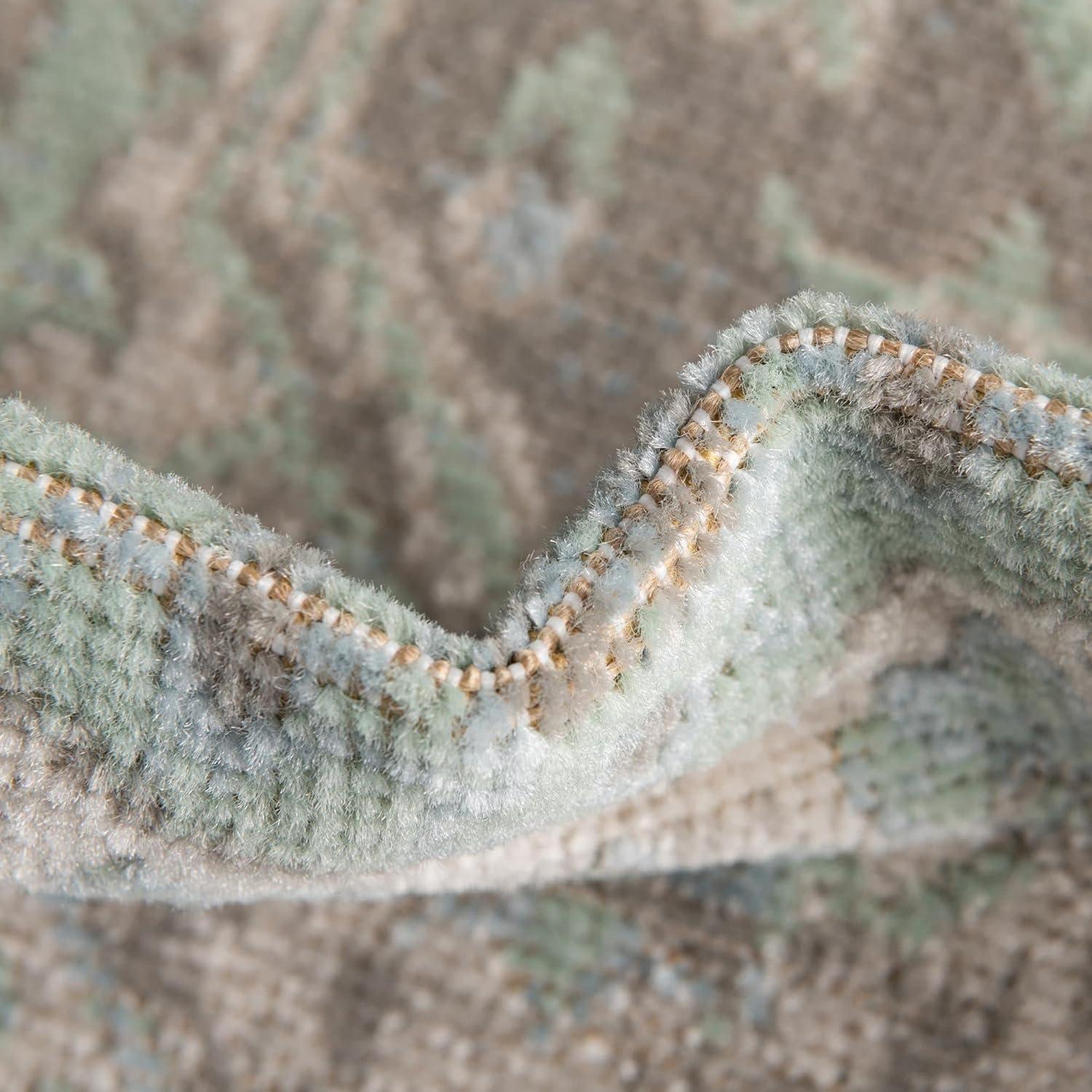 Unique Loom Whitney Collection Area Rug - Milano (8'  x 10' Rectangle Mint/Ivory)