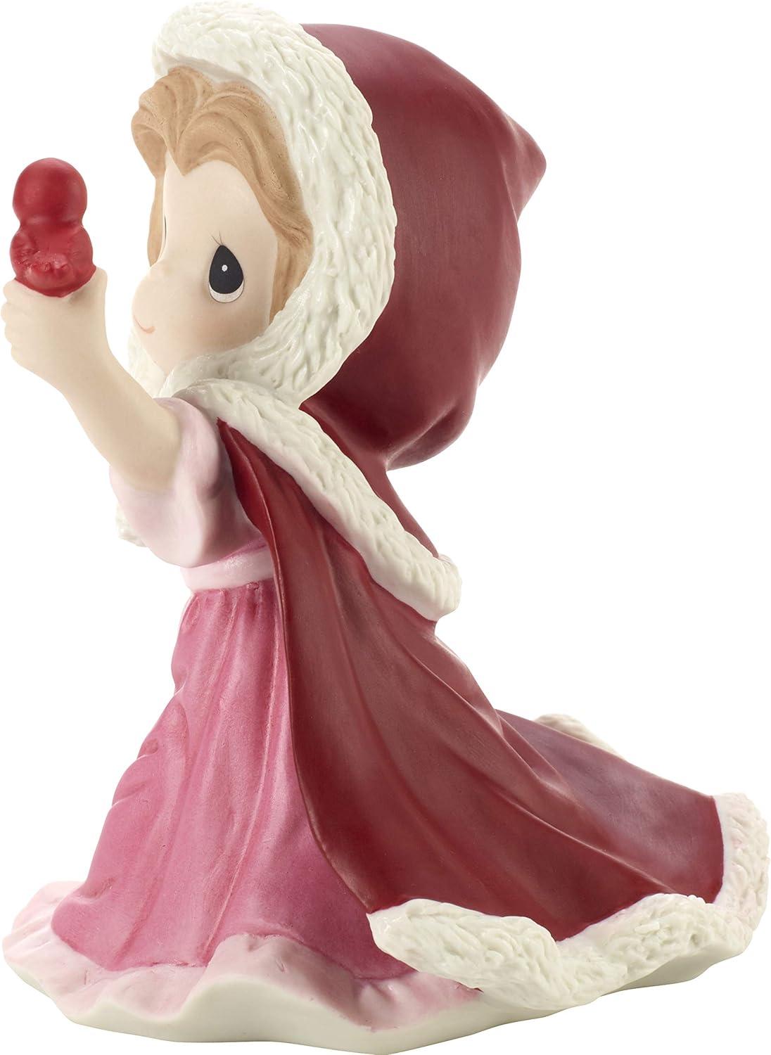 Precious Moments Disney Belle in Winter Dress Figurine, Multi