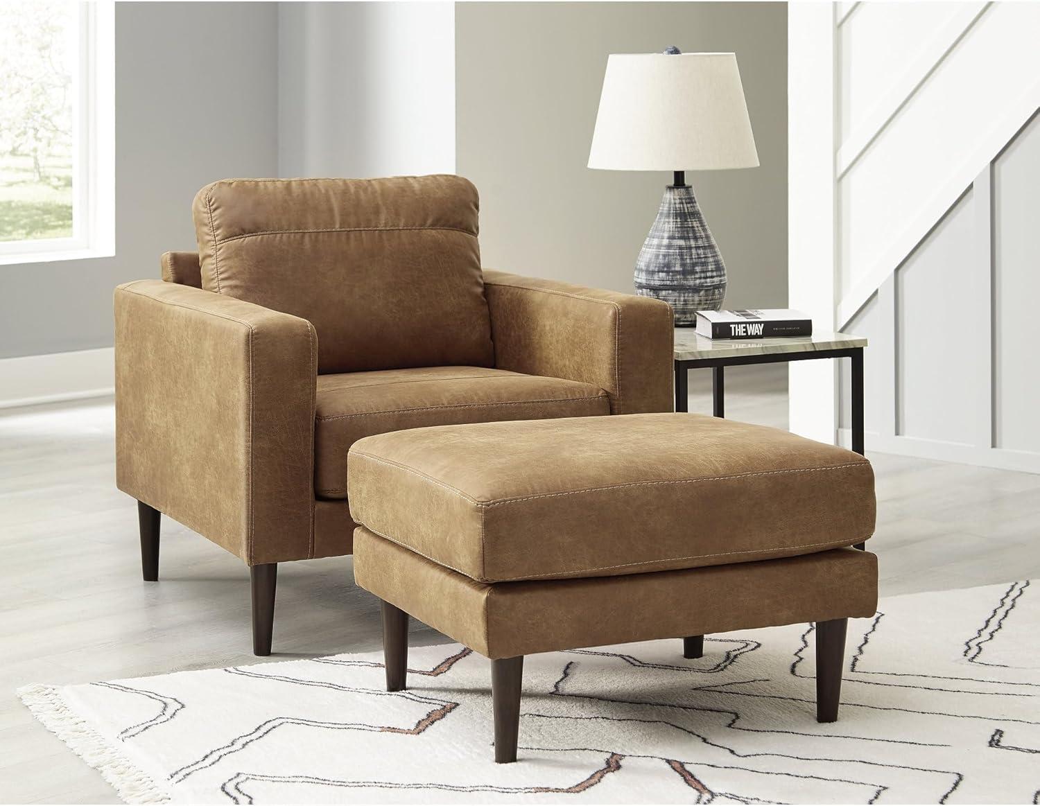 Signature Design by Ashley Contemporary Telora Ottoman, Caramel