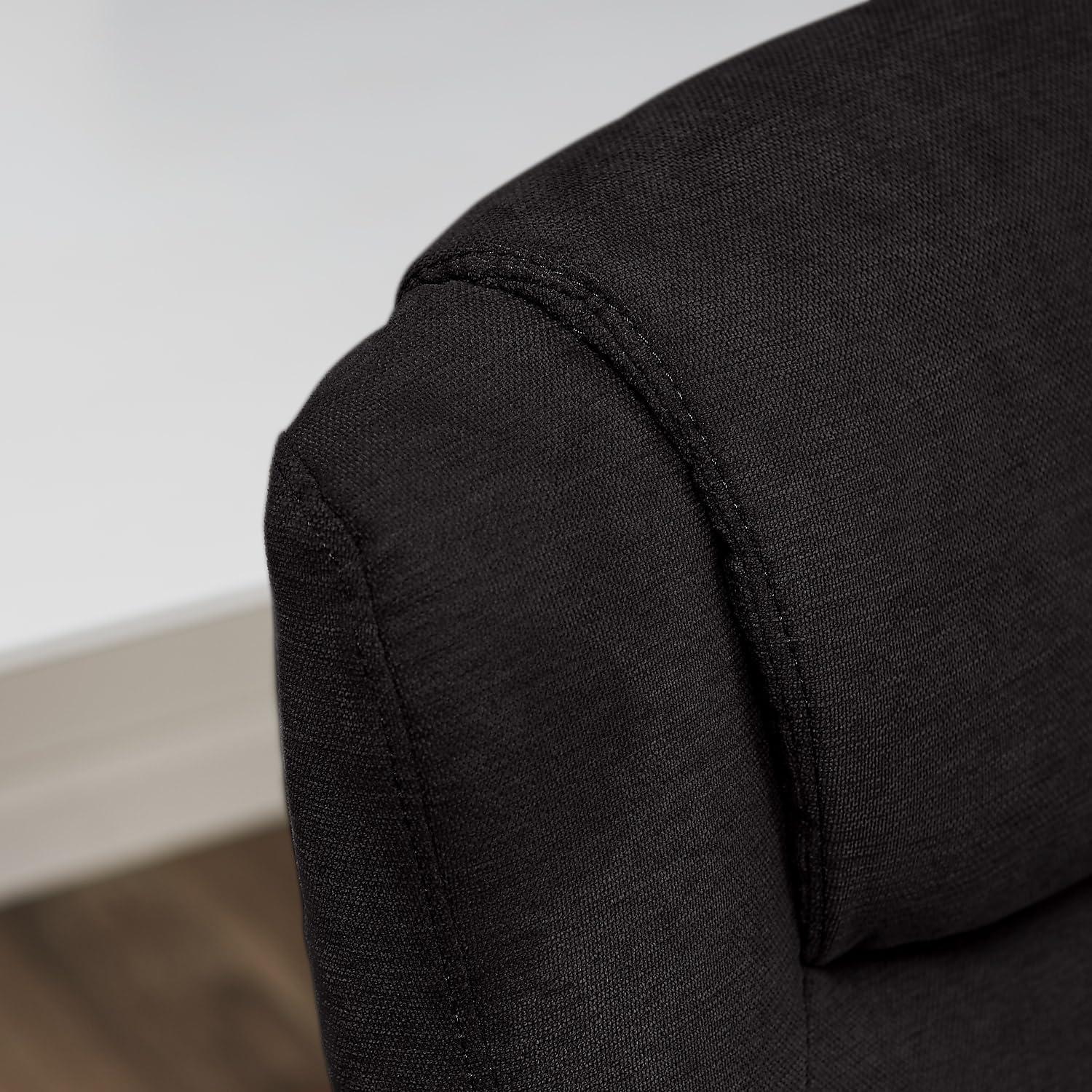 Style Hannah II Office Chair Midnight Black - Serta: Executive, Microfiber, 400 lbs Capacity