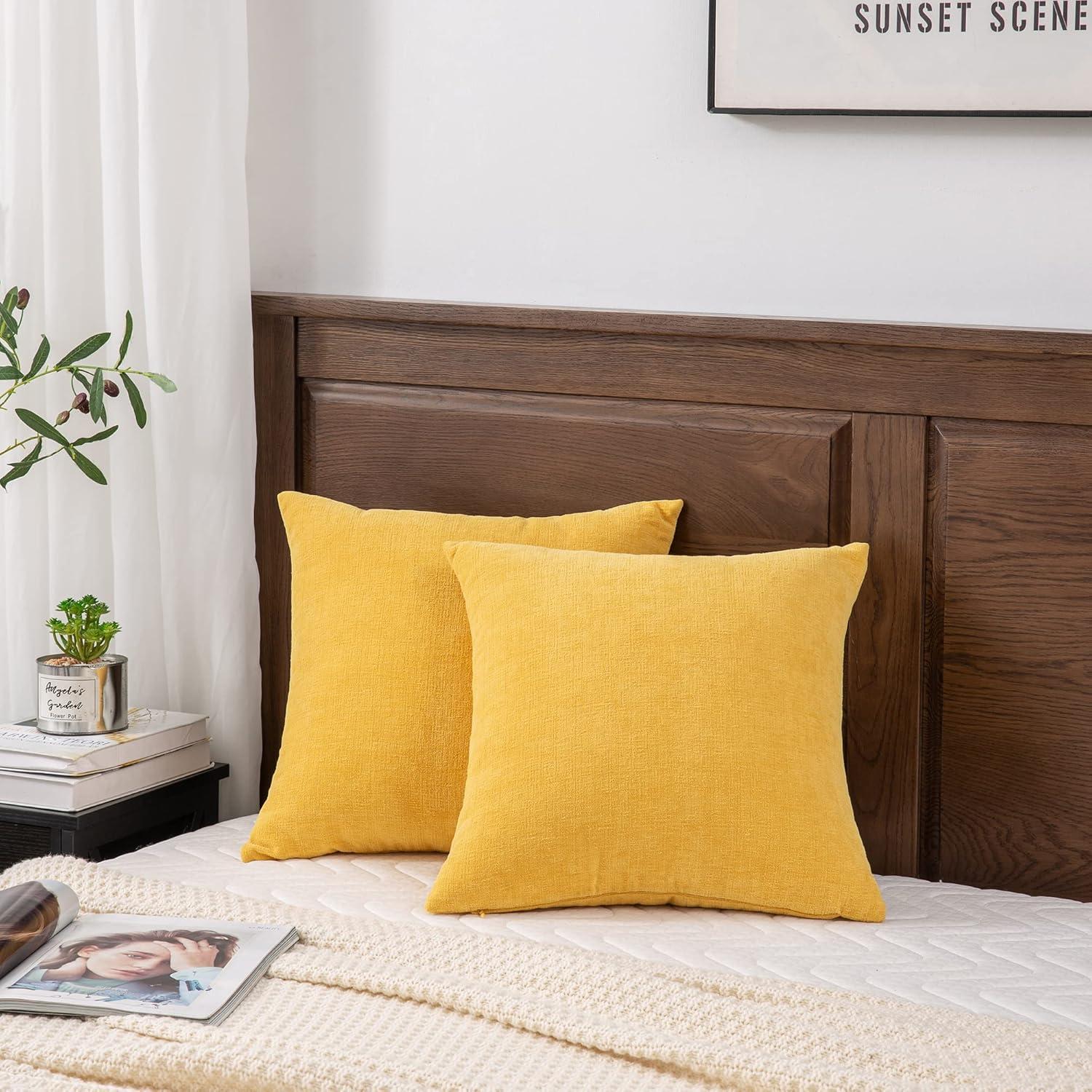 Square Chenille Pillow Cover (Set of 2)