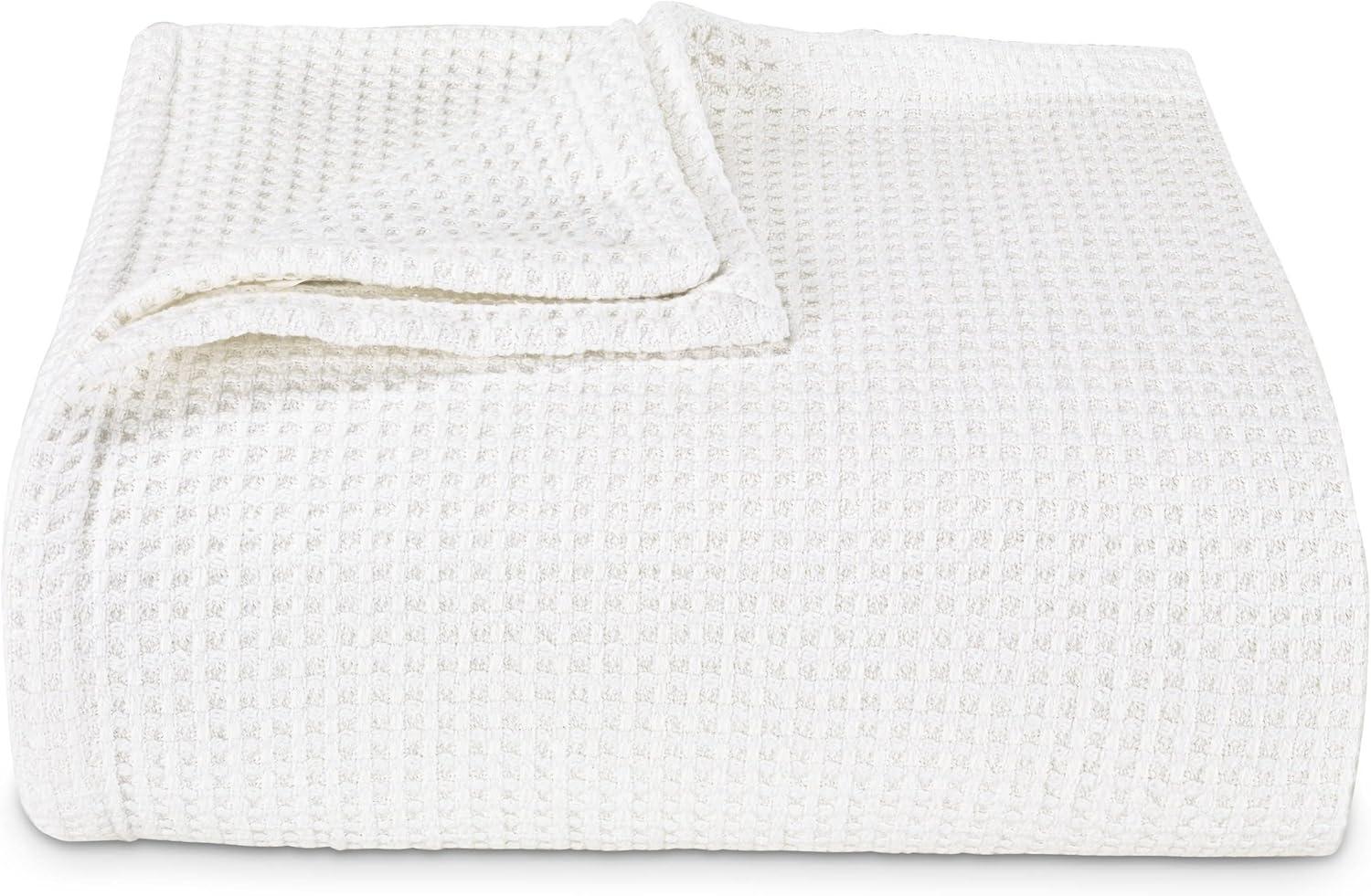 Vera Wang Waffleweave Cotton Blanket