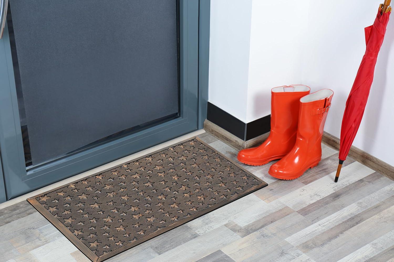 A1HC Good Luck Design Rubber Pin Welcome Door Mats 24"x36" for Outdoor Entrance, Fun Designed Doormat, Welcome Mats for Front Door Non-Slip Backing Rubber Doormat for Indoor Outdoor Use