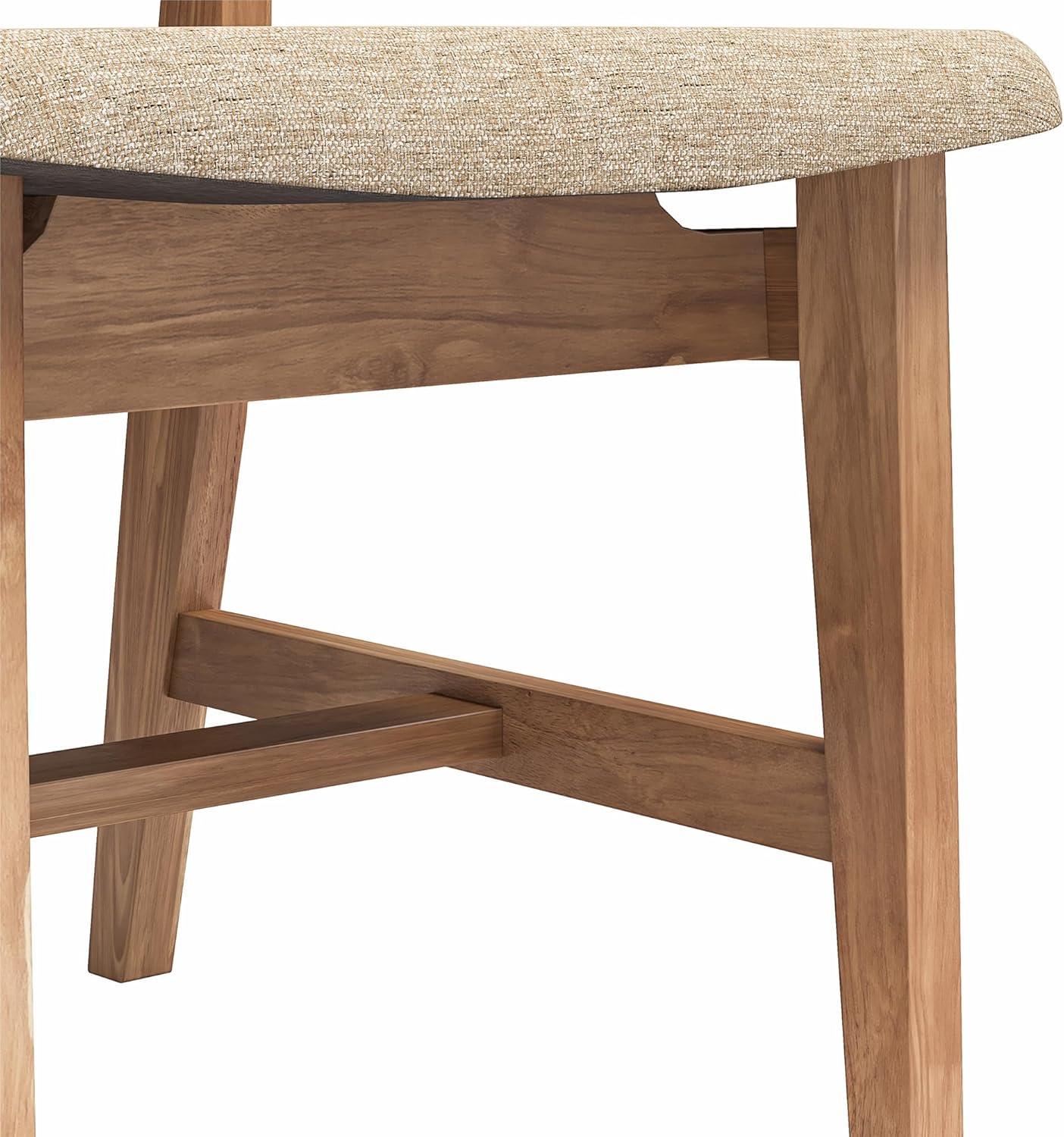 DHP Eleni Cane Dining Chairs, Set of 2, Cream/Seadrift
