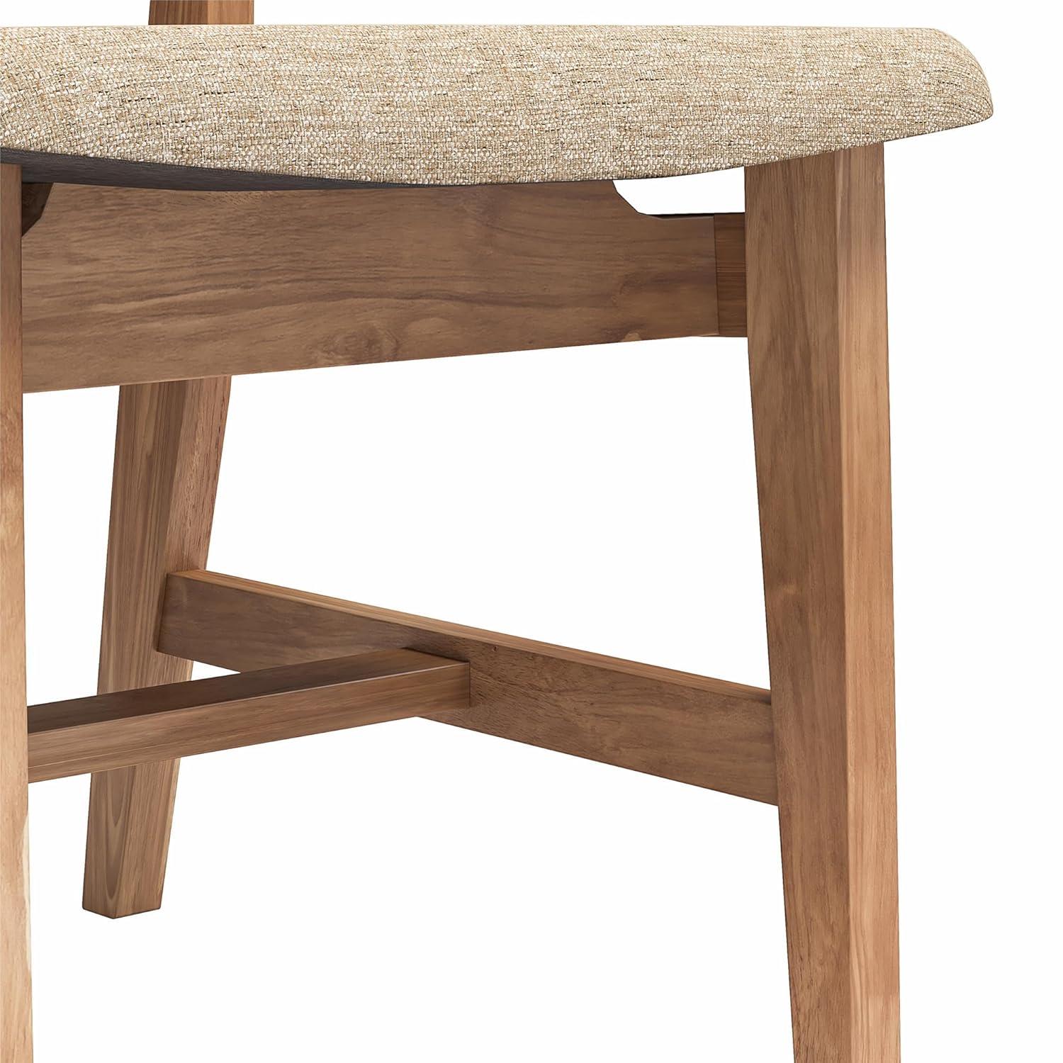 DHP Eleni Cane Dining Chairs, Set of 2, Cream/Seadrift