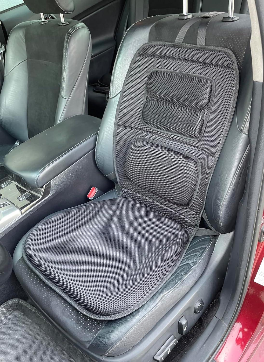 Black and Blue Orthopedic Gel Seat Cushion with Handle