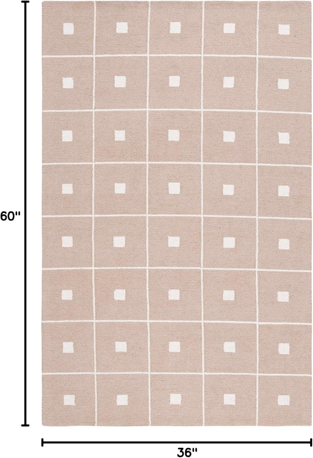 Martha Stewart 300 Hand Tufted 85% Wool And 15% Cotton With Latex Geometric Rug