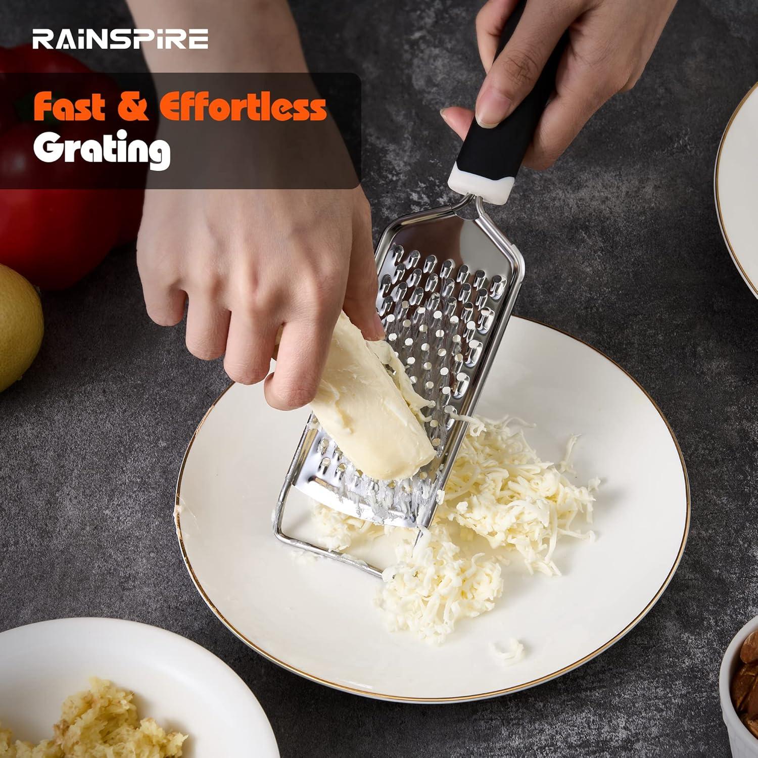 Professional Cheese Graters for Kitchen Stainless Steel Handheld, Metal Lemon Zester Grater With Handle For Cheese, Chocolate, Spices, Kitchen