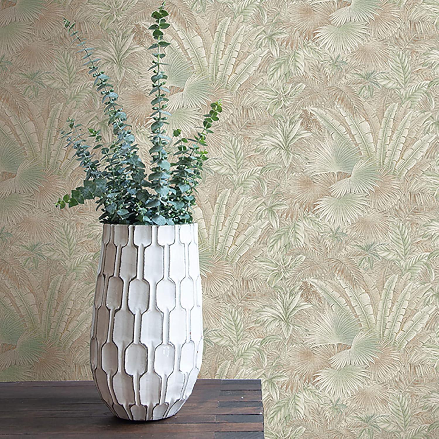 Tommy Bahama Bahamian Breeze Palm 18' L x 20.5" W Peel & Stick Wallpaper Roll