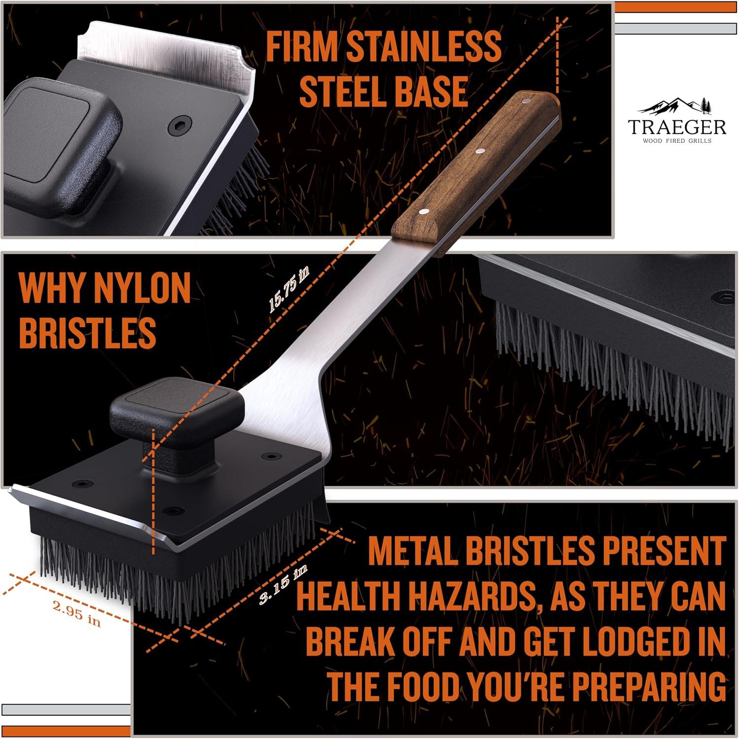 Traeger Pellet Grills Nylon BBQ Grill Cleaning Brush