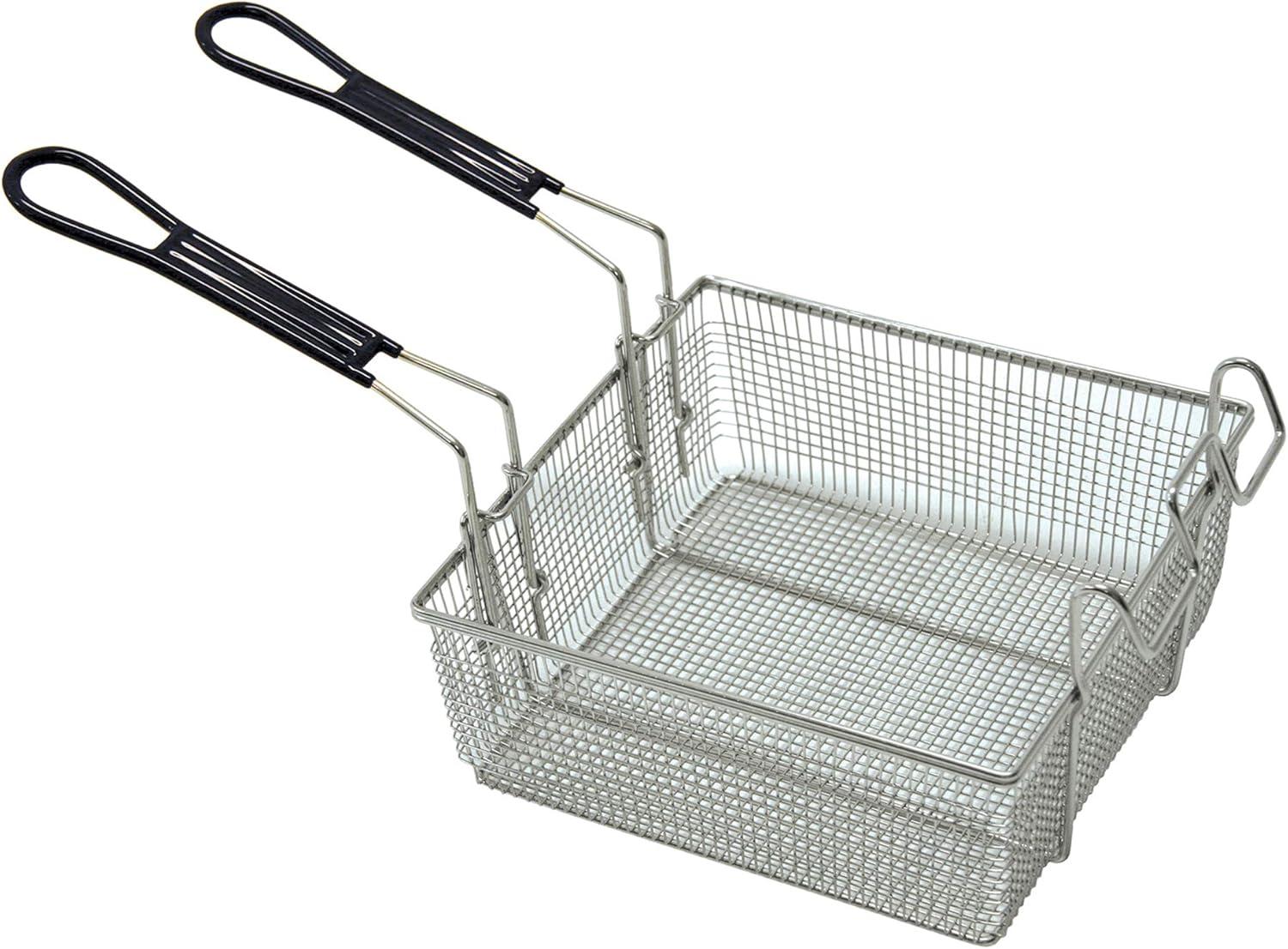 ZRQarq 700-189 Double Fryer Basket Fits 4-gal & 9-gal Stainless Bayou Fryers Features Cool Touch Handle Wire Mesh Basket Perfect For Frying Fish Shrimp Chicken Onion Rings Hushpuppies and Fries
