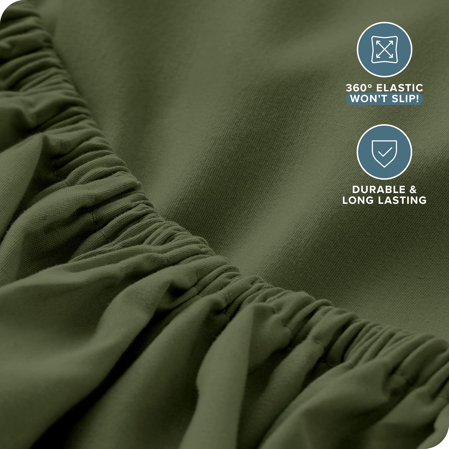 Queen Cypress 22 Inch Extra Deep Pocket Sheet Set, Double Brushed Microfiber Sheets by Bare Home