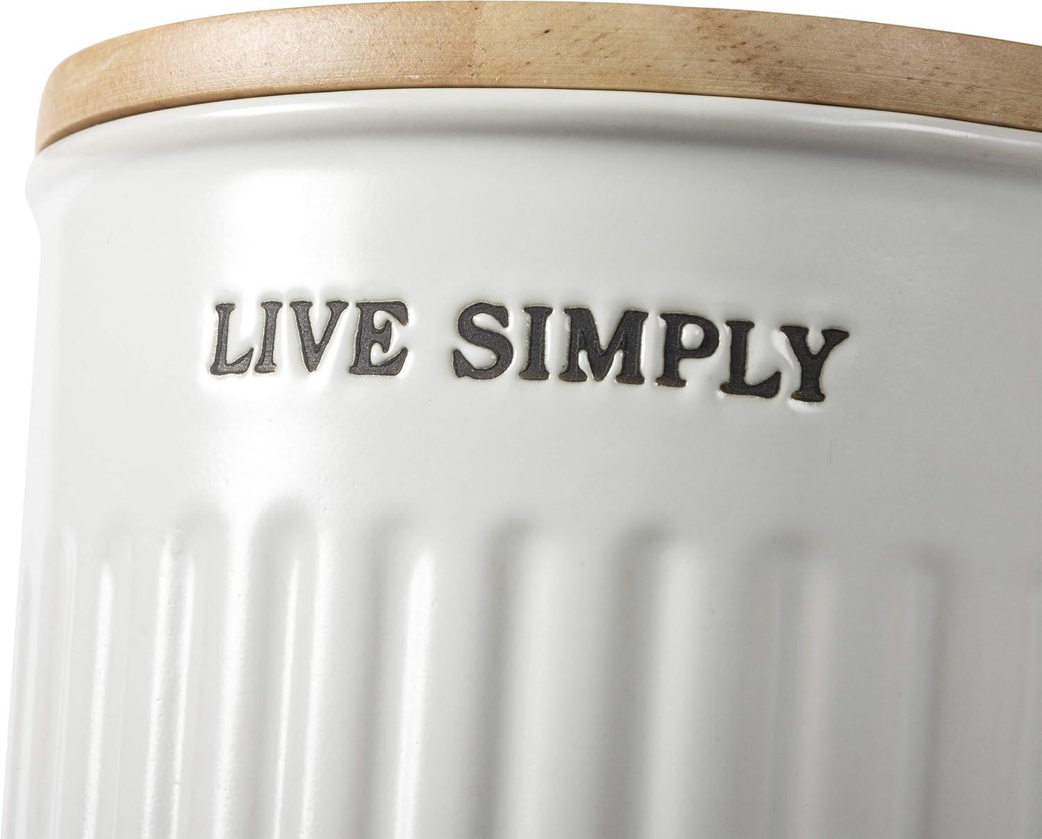 Primitives by Kathy Decorative Canister Set, Set of 3, White