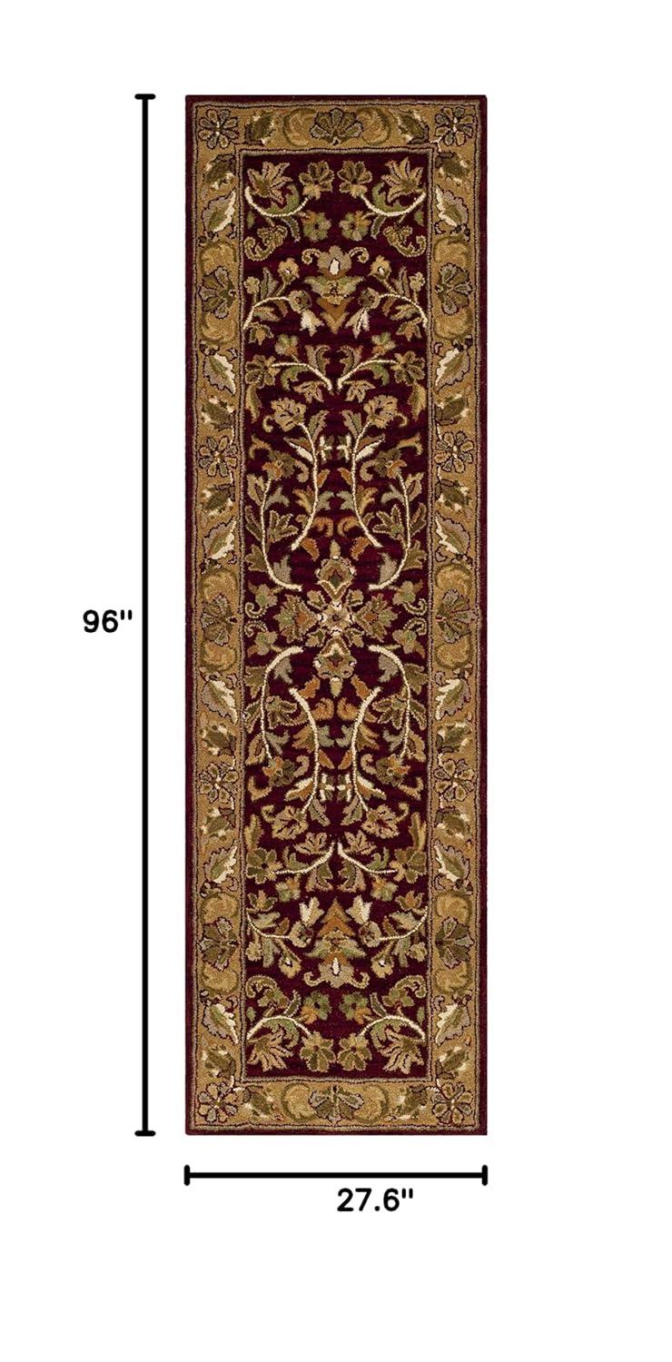SAFAVIEH Heritage Ainsley Traditional Wool Area Rug, Red/Gold, 3' x 5'