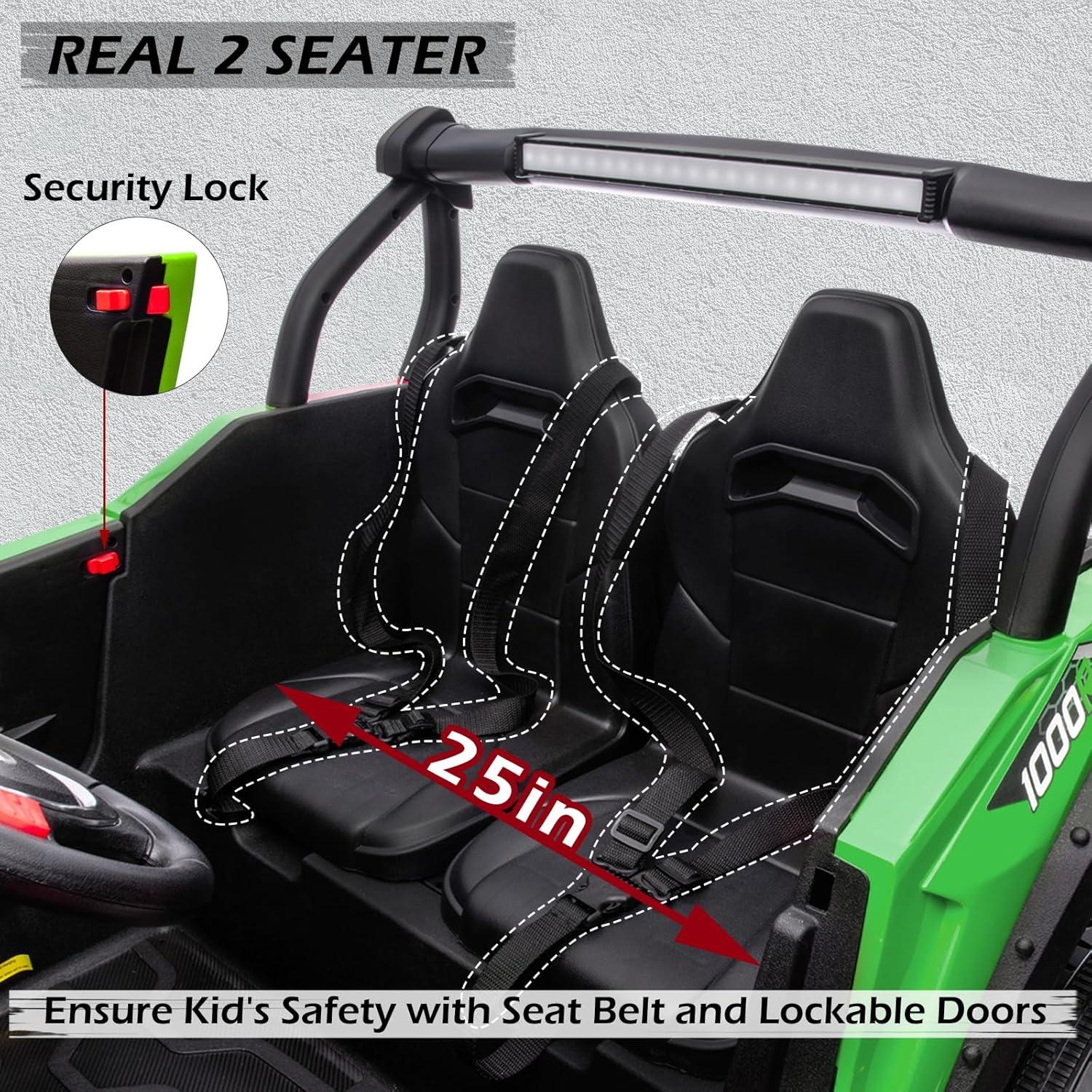 24V Kids Ride On Toy Car Utv For Kids, 2 Seater