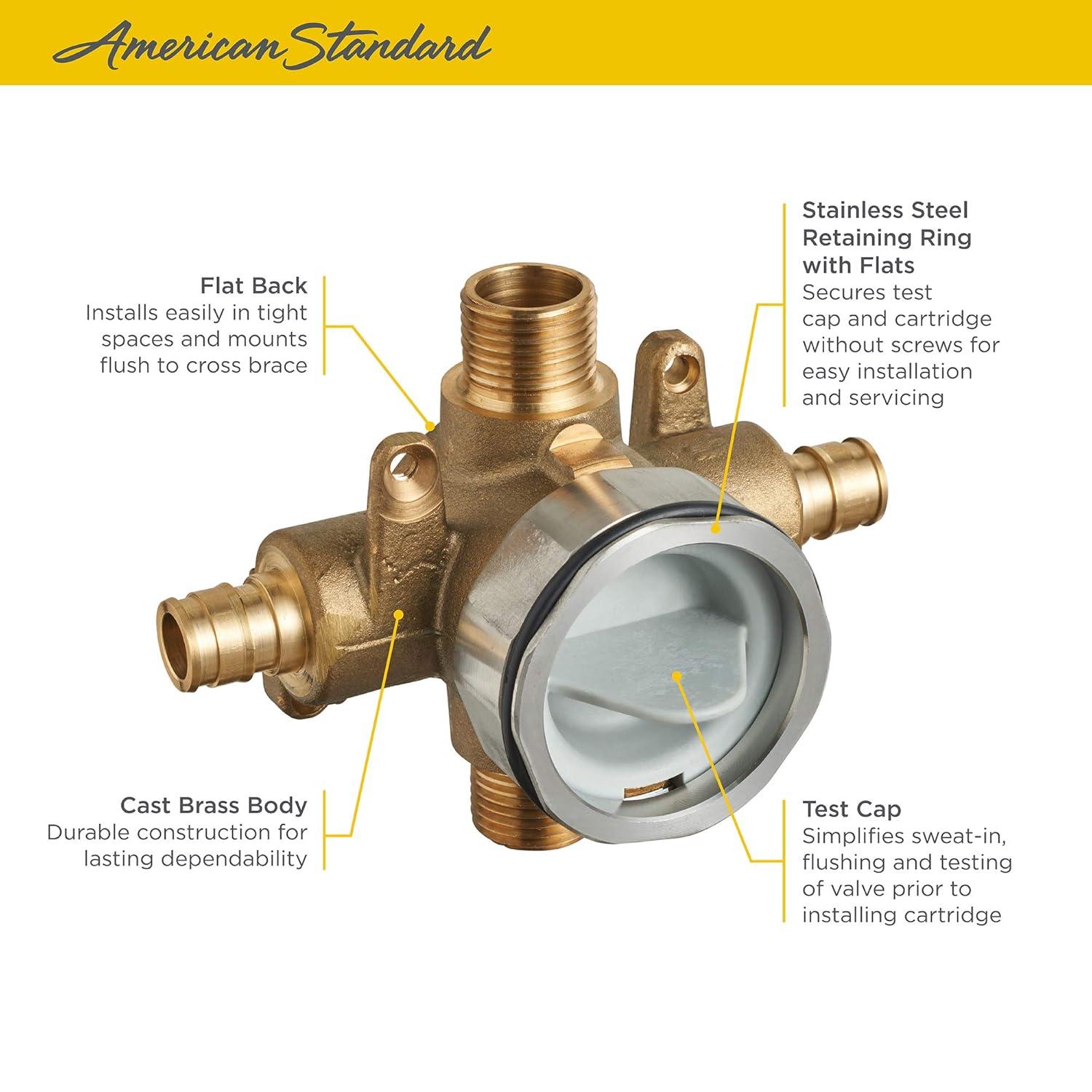 American Standard Flash Shower Rough-In Valve With PEX Inlets/Universal Outlets for Cold Expansion System