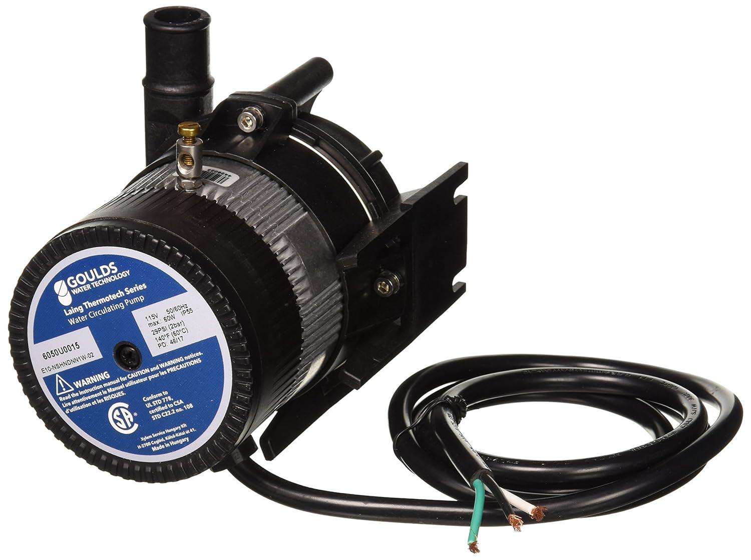 Laing Thermotech 6050U0015 E-10 115V 0.75" Barb 4' Bare Cord Circulation Pump