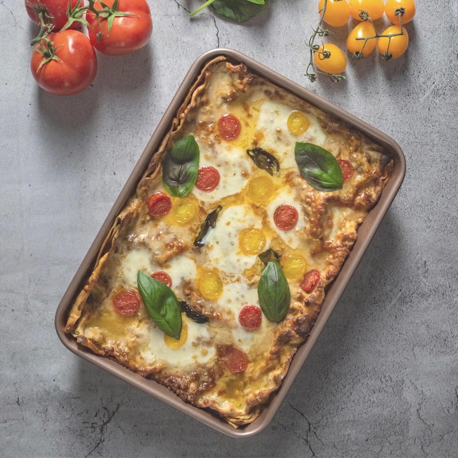 Champagne Gold Nonstick Rectangular Baking Pan 9x13 Inches