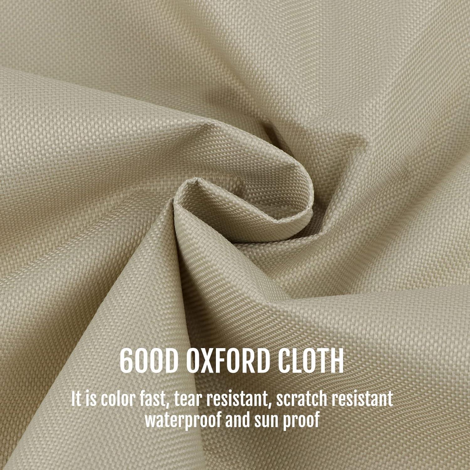 Porch Patio Swing Seat Cover, Bench Swing Replacement Covers, 600D Thicken Oxford Waterproof Fabric Swings Seat Cover for Outdoor Garden Swings Chair 45.3x18.9x18.9inch(Beige-S)