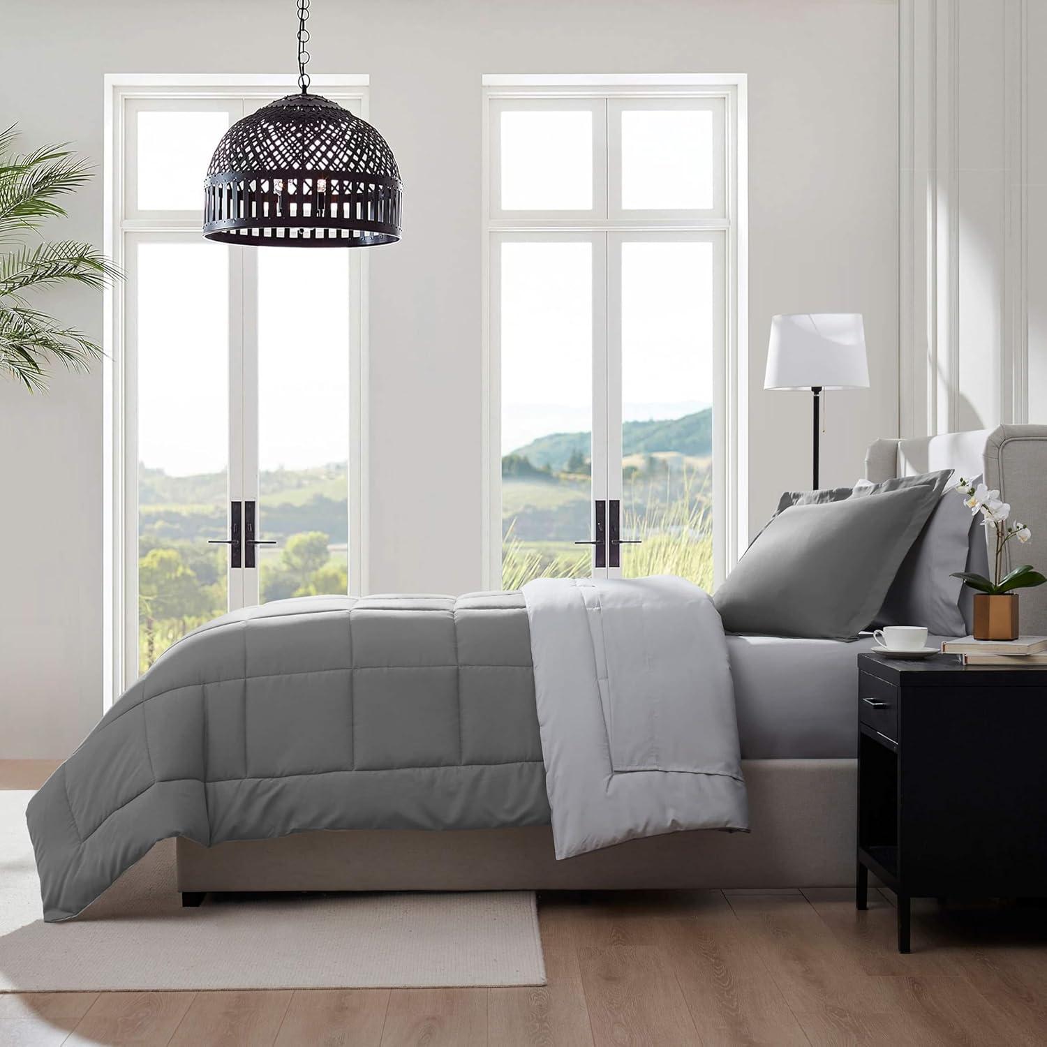 Nestl Bed-in-A-Bag Reversible Comforter Set with Bed Sheets