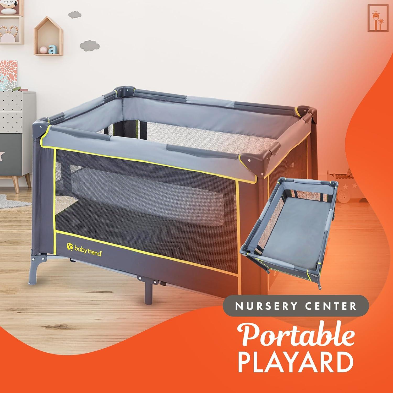 Baby Trend Portable Playard with Bassinet - Twinkle Lime