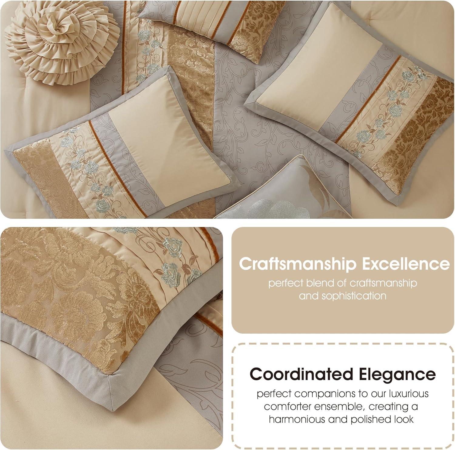 Nanshing America, Inc Riley 7 Piece Glam Comforter Set