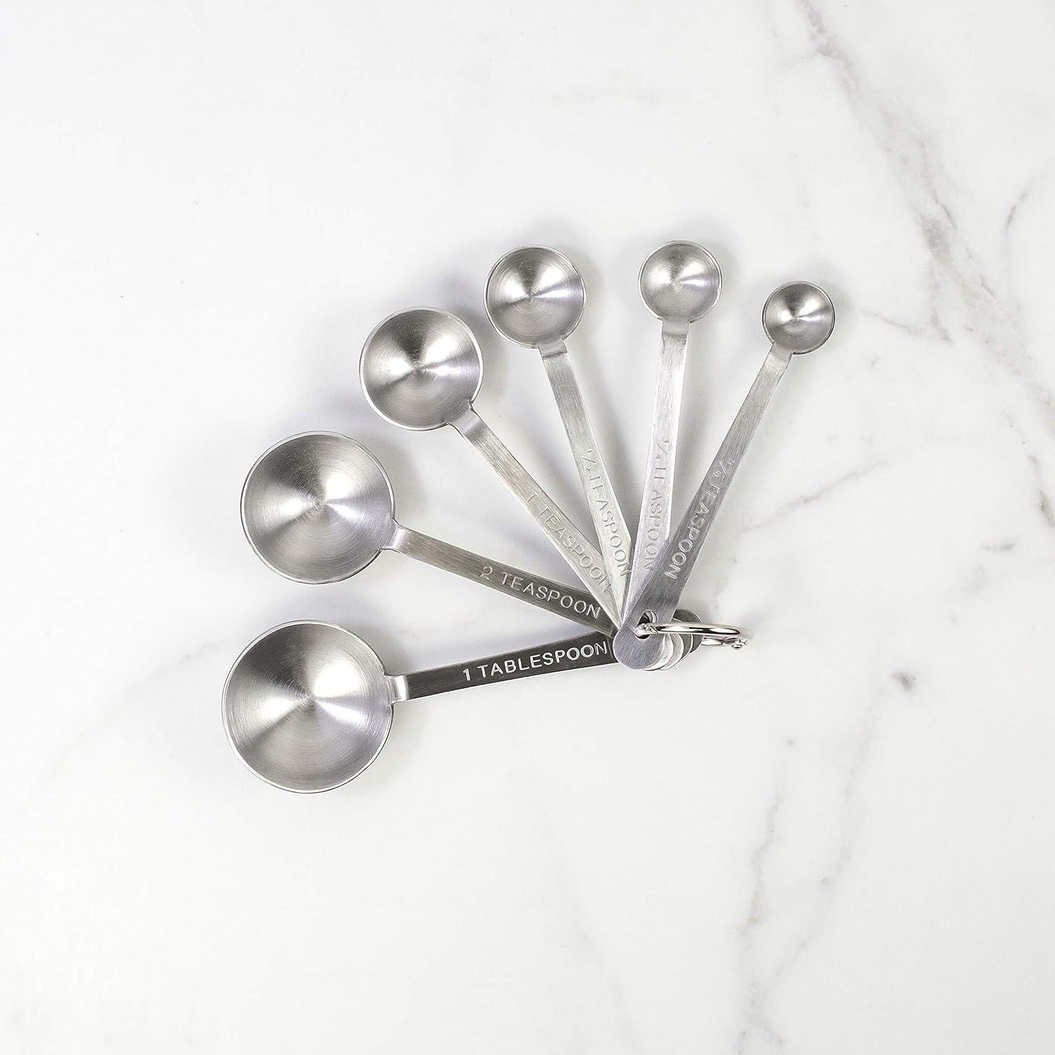 Mrs. Anderson’s Baking Measuring Spoons, Heavyweight 18/8 Stainless steel, Set of 6 Spoons