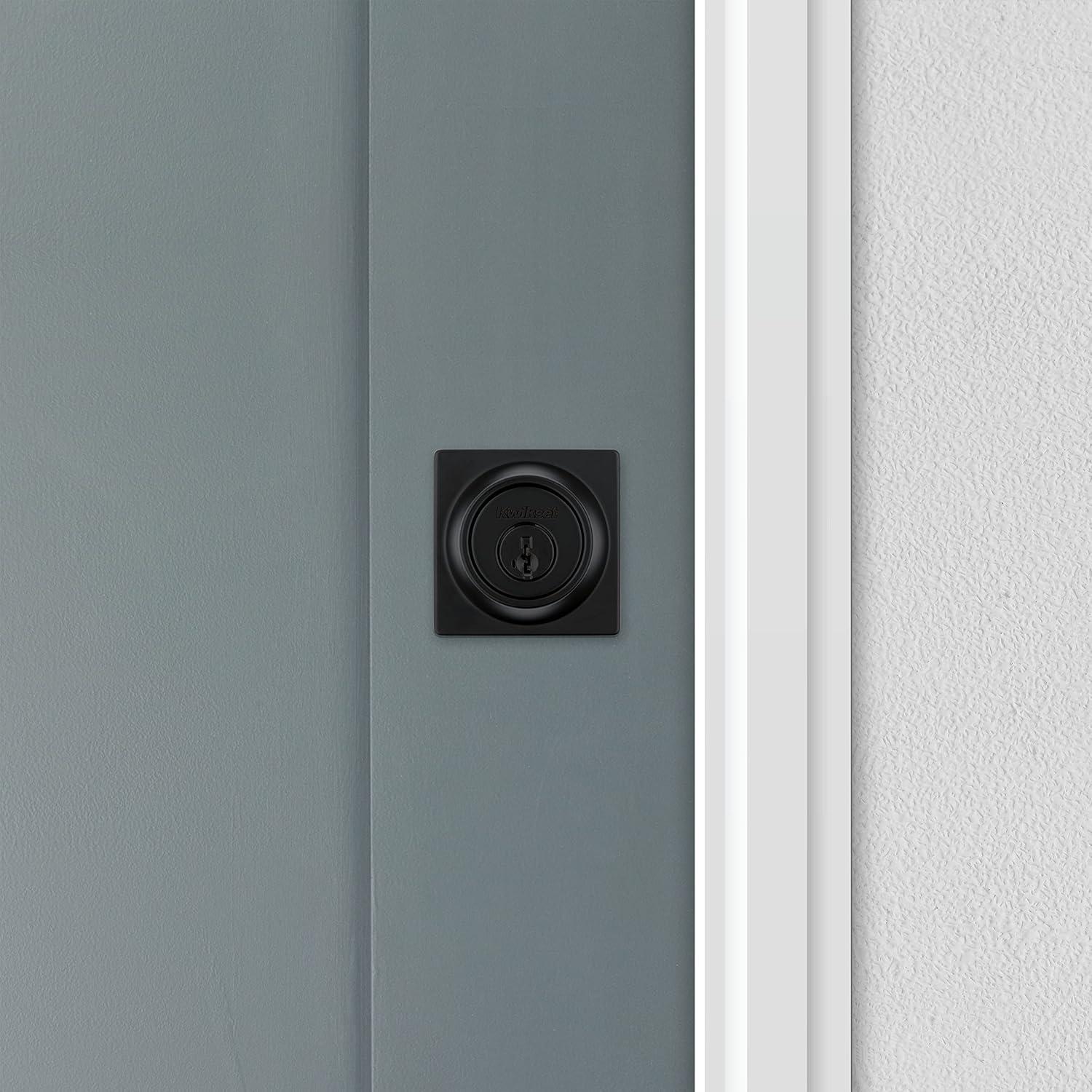 Single Cylinder Deadbolt with Square Rosette