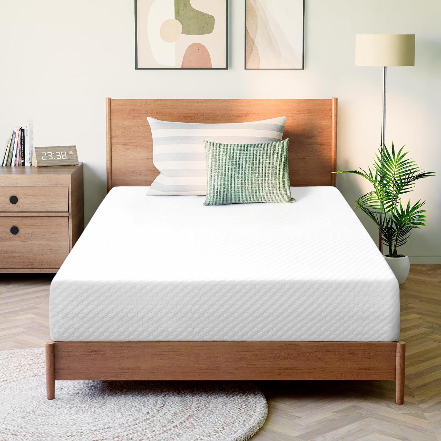 GAESTE 8" Cooling Gel Memory Foam Mattress in a Box Medium Firm Pressure Relief with Breathable Cover, Adult, Twin