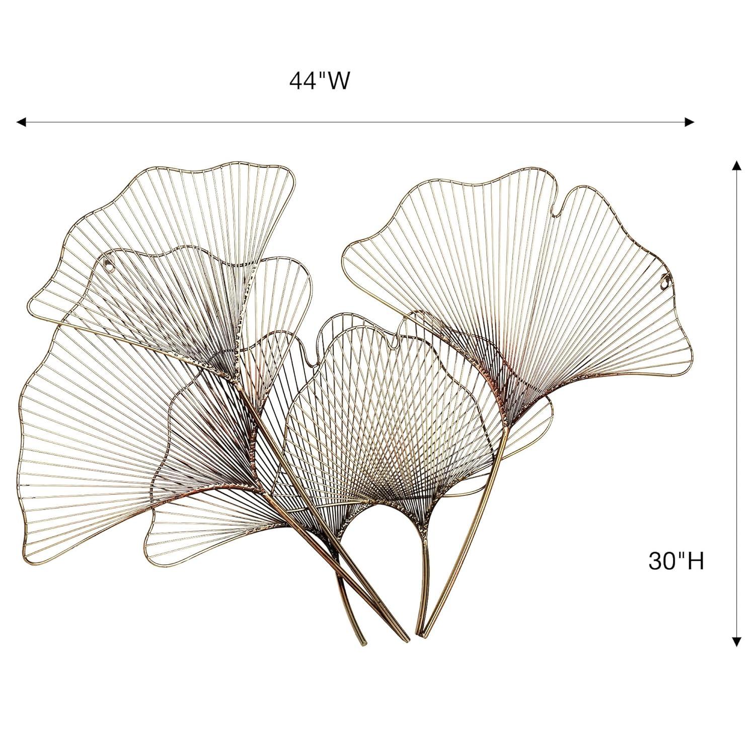 Ginkgo Breeze Wall Sculpture Multi Metallic
