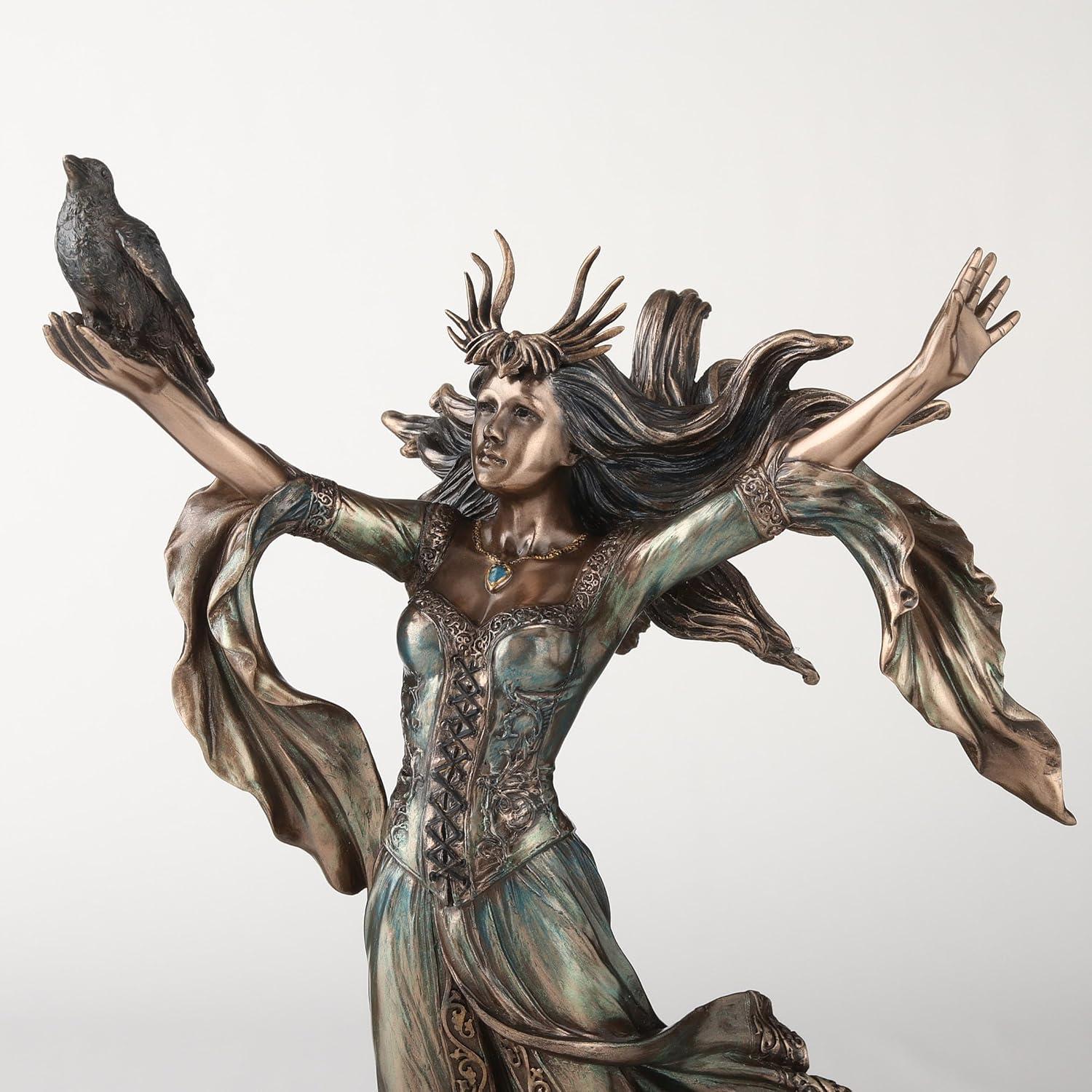 Morgan Le Fay Bronze Finish Fairy Sculpture for Tabletop Decor