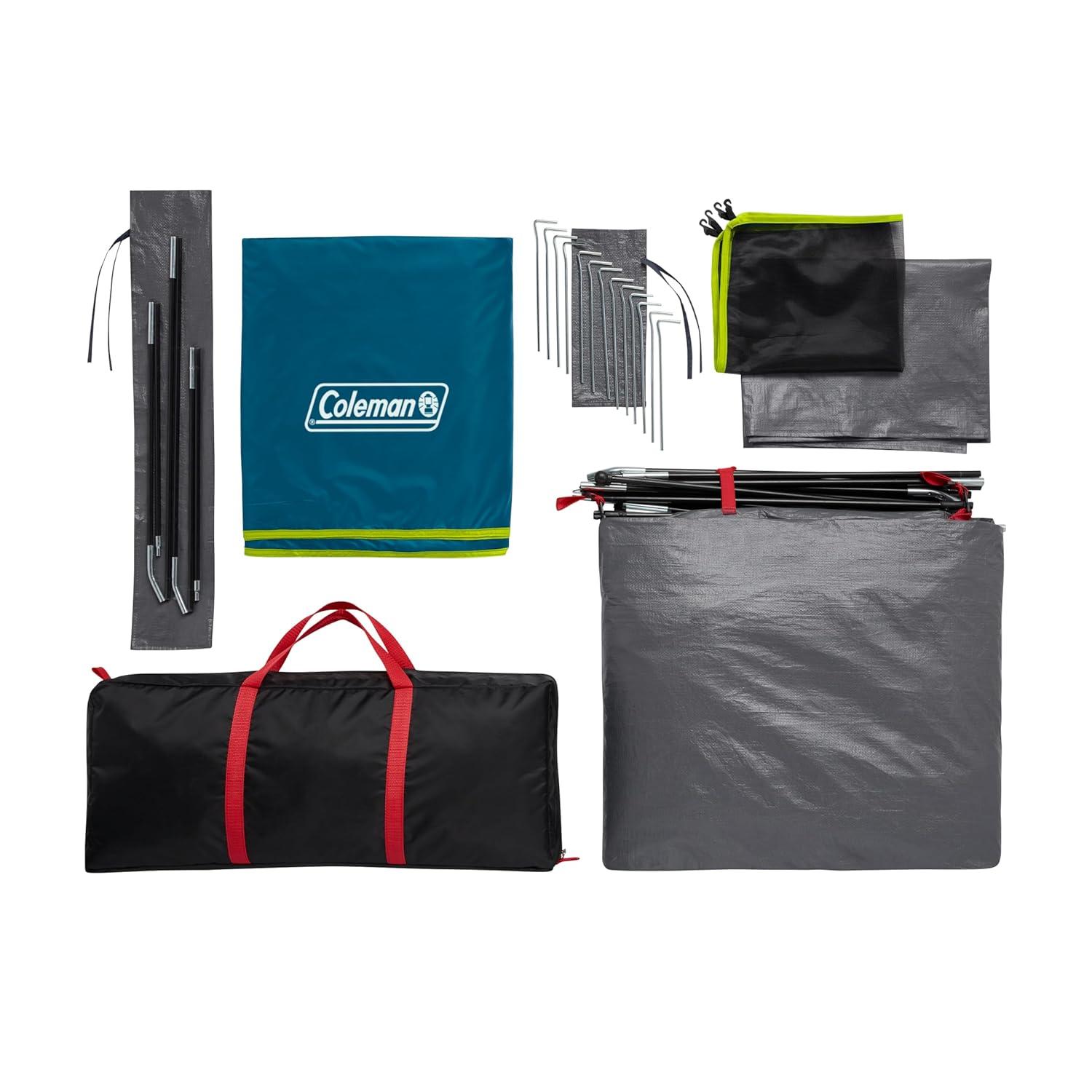 Open Box Coleman Skydome 6 Person Tent with Dark Room Technology, Multicolor