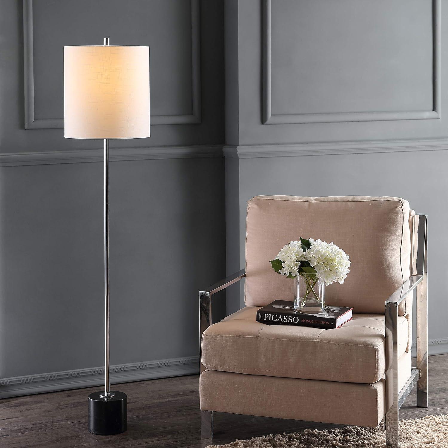 JONATHAN Y Levitt Marble/Metal LED Floor Lamp