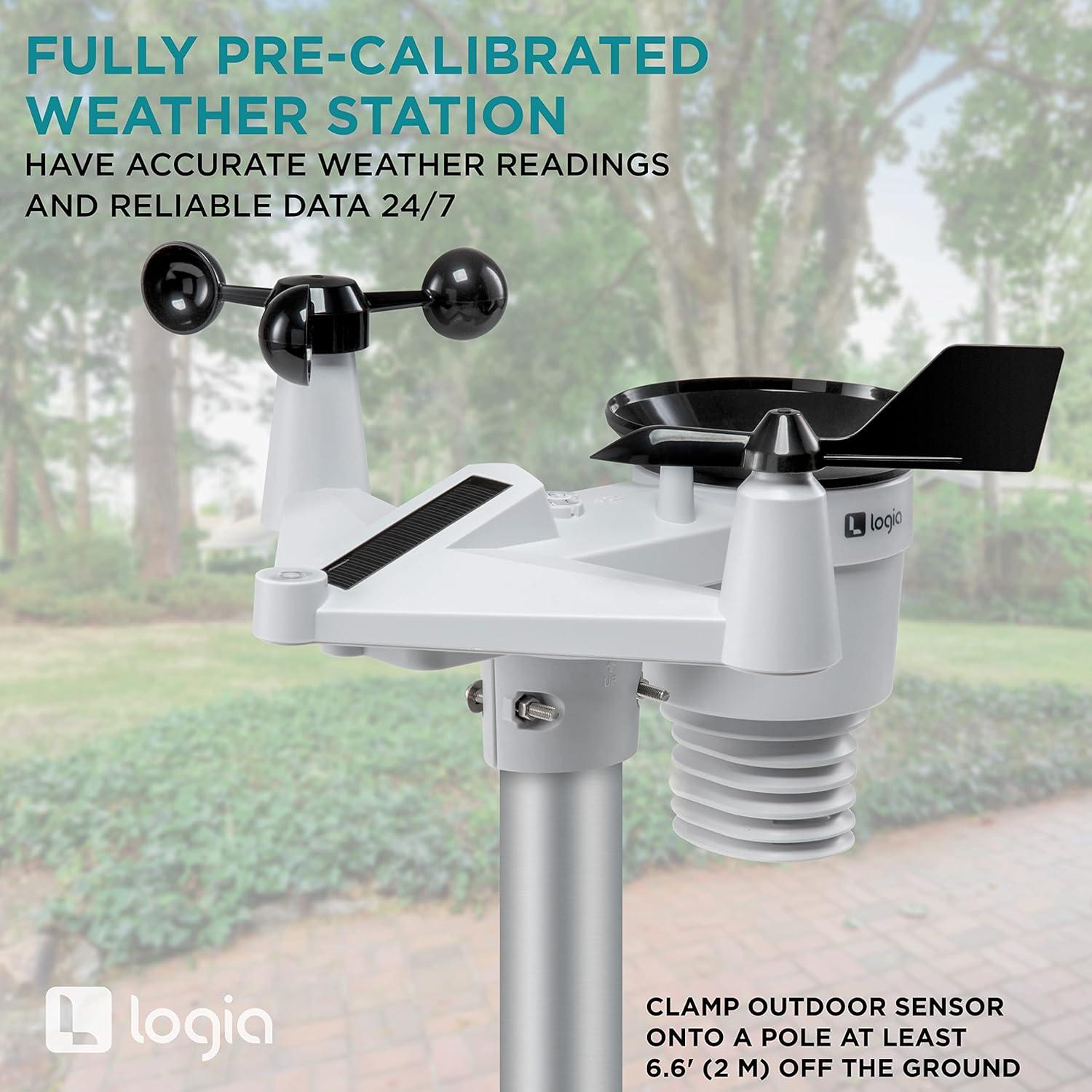 Logia 7.6'' Solar Powered Wireless Outdoor Weather Station