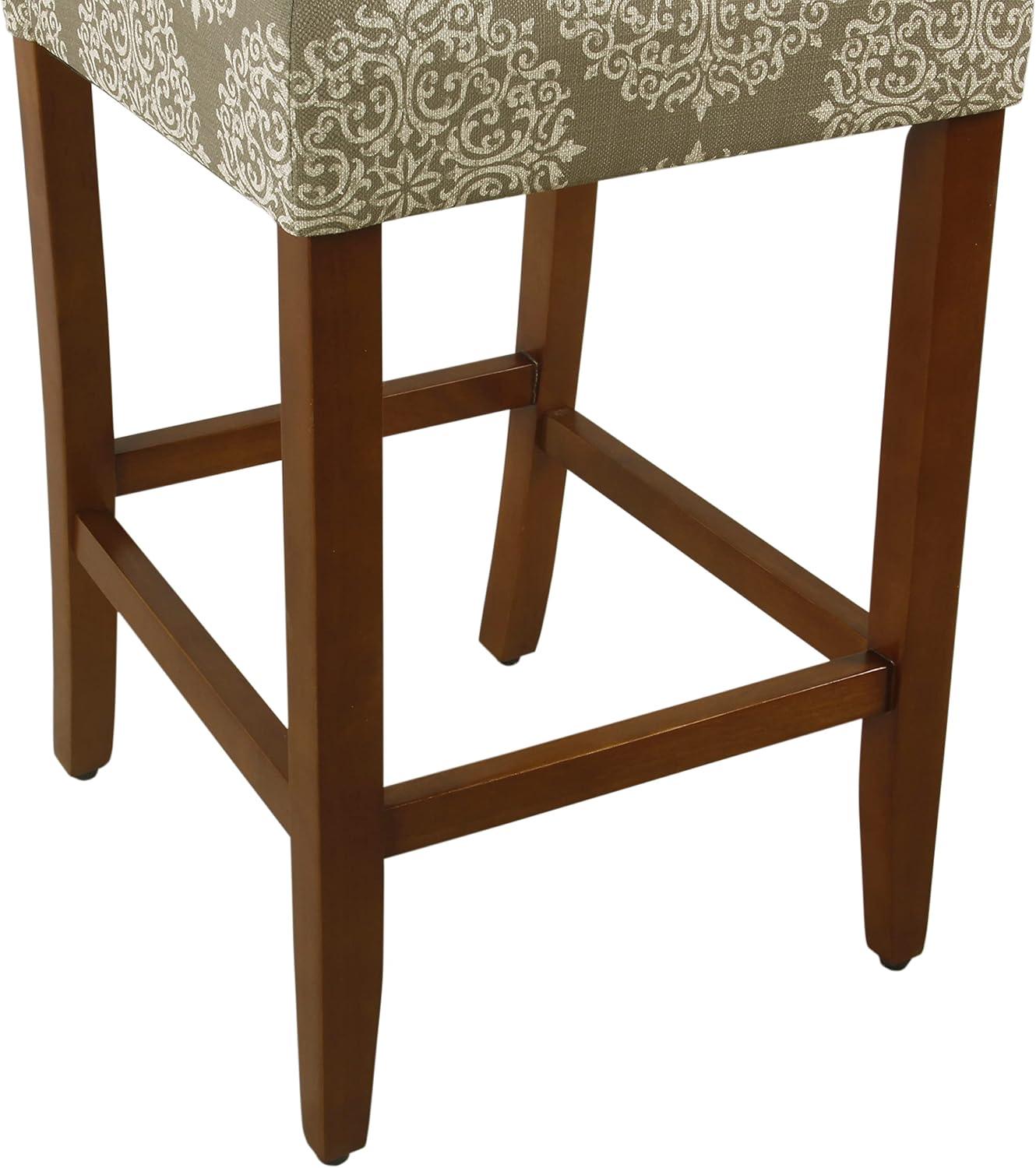 HomePop Braeburn 29" Barstool - Taupe and Cream Medallion